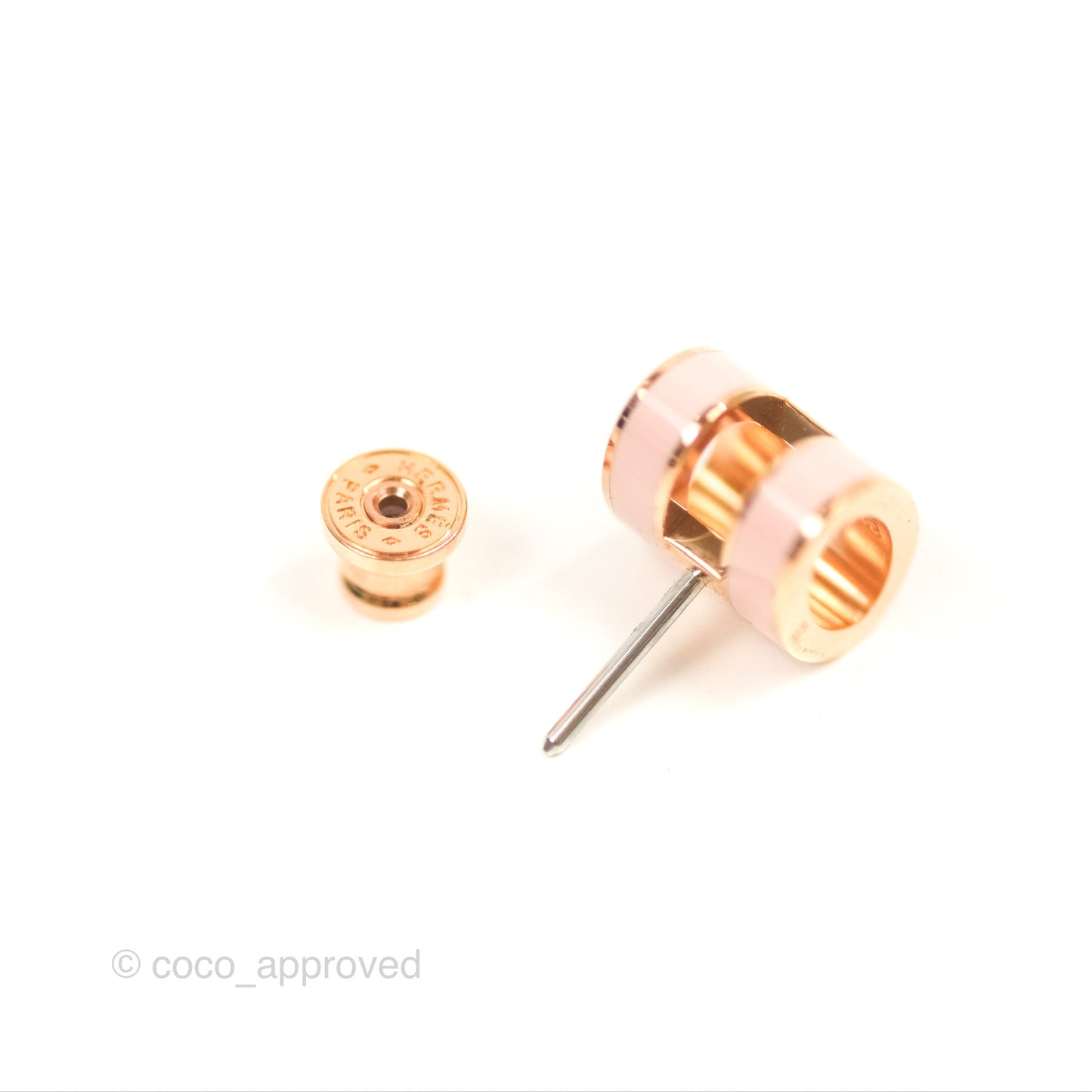 Hermès Pop H Earrings Rose Dragee Rose Gold Hardware