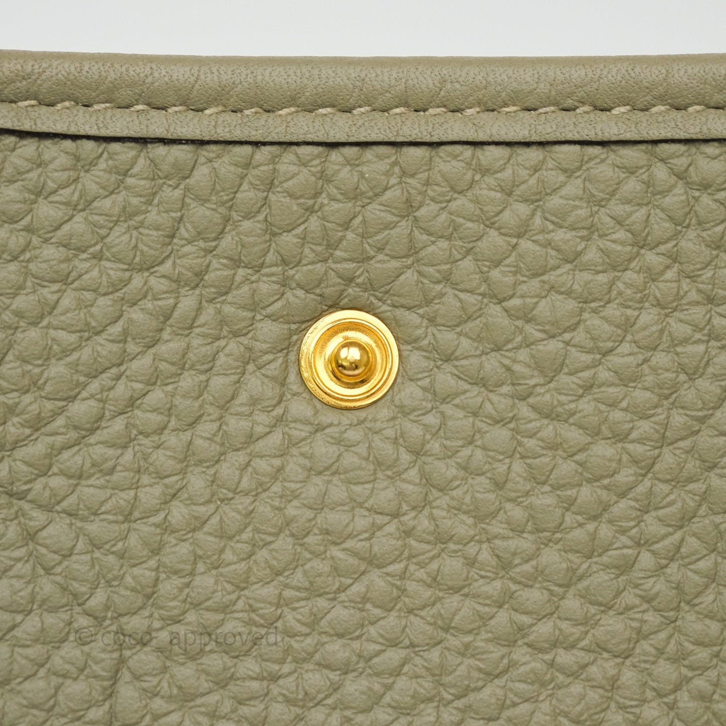 Hermès Mini Evelyne 16 Sauge Q1 Clemence Gold Hardware