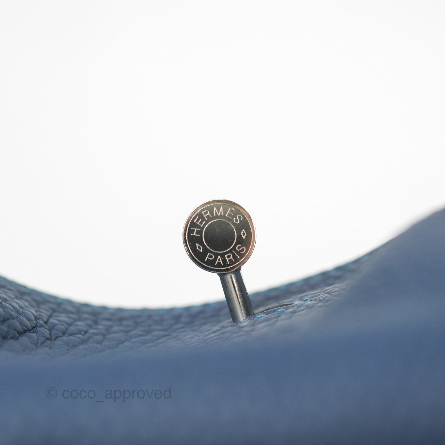 Hermès Lindy 30 Blue Saphir/ Blue Izmir Clemence Palladium Hardware