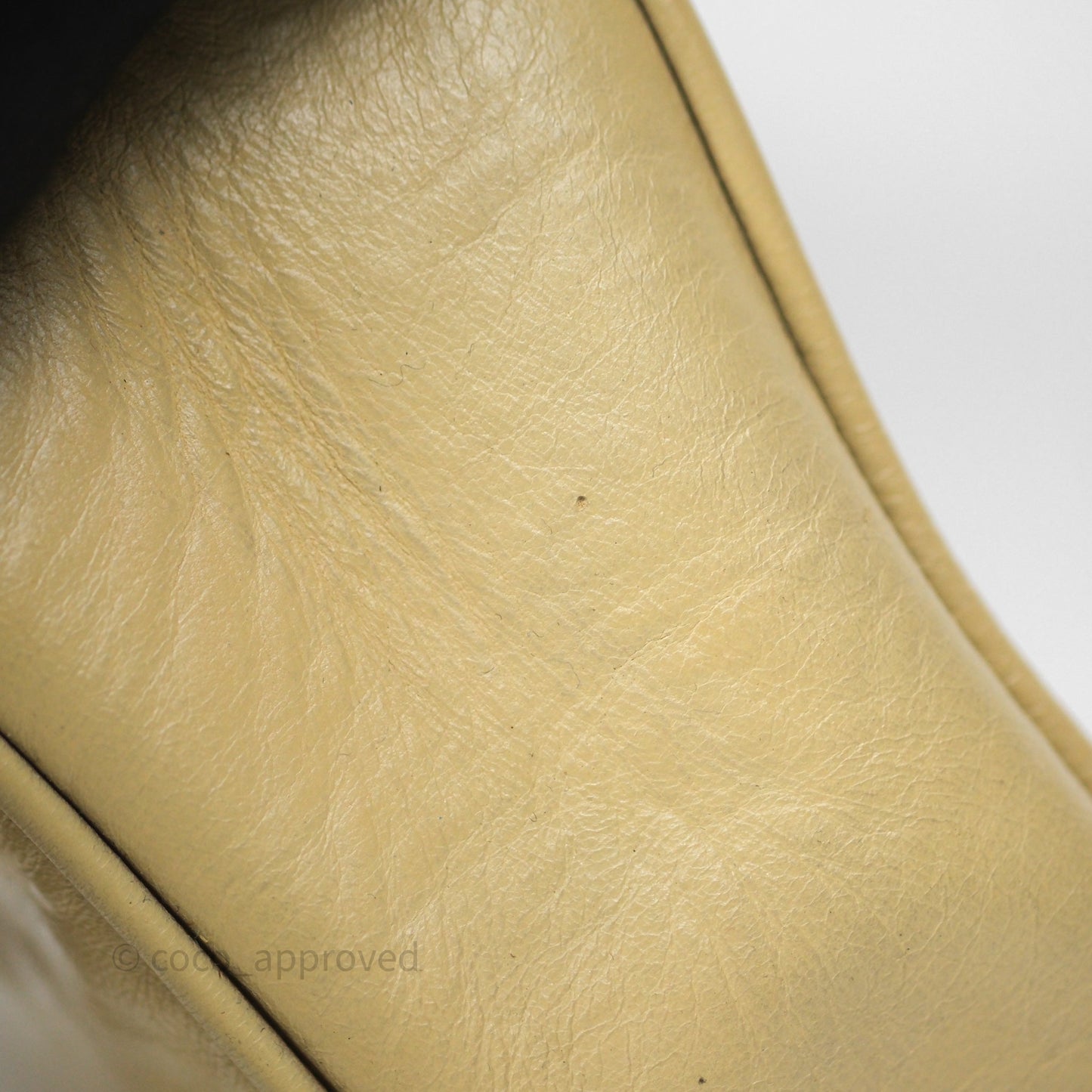 Chanel Vintage CC Flap Bag Beige Lambskin Gold Hardware