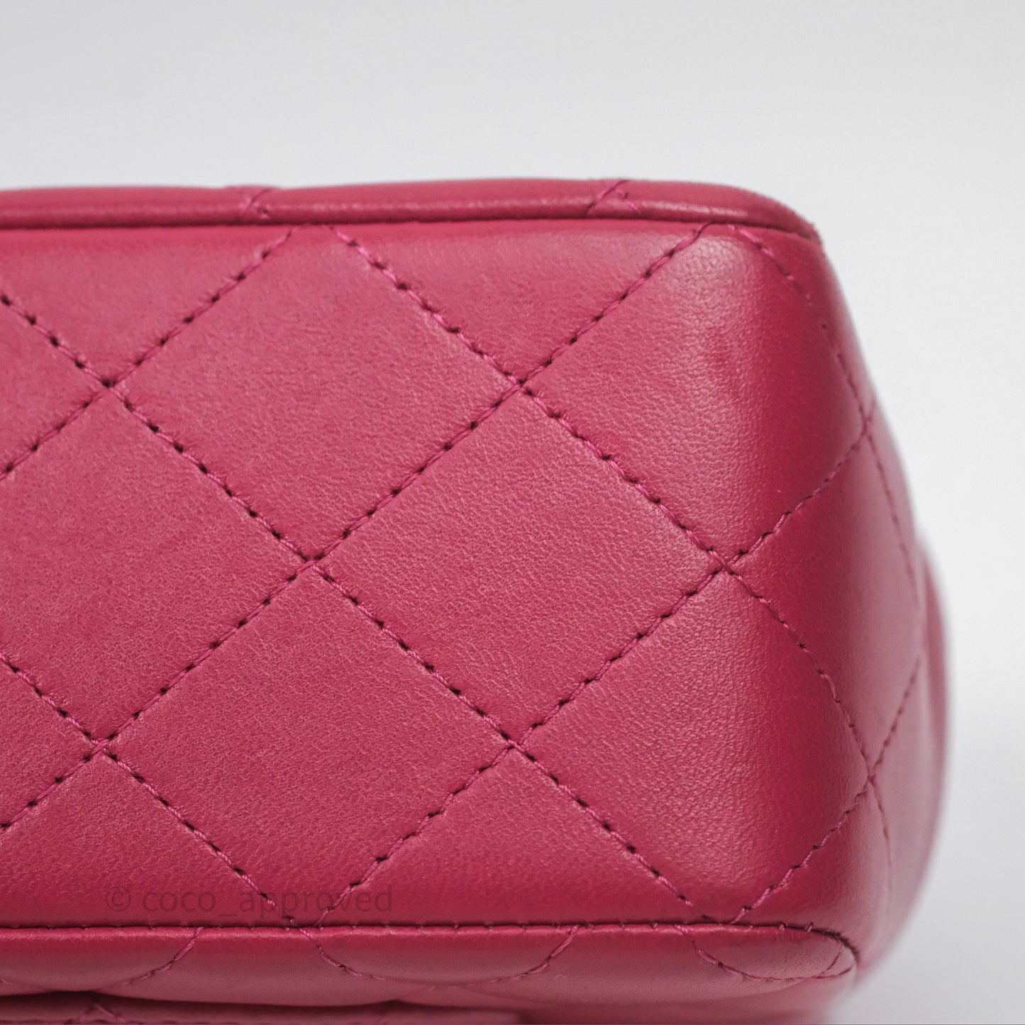 Chanel Top Handle Mini Rectangular Flap Red Lambskin Aged Gold Hardware