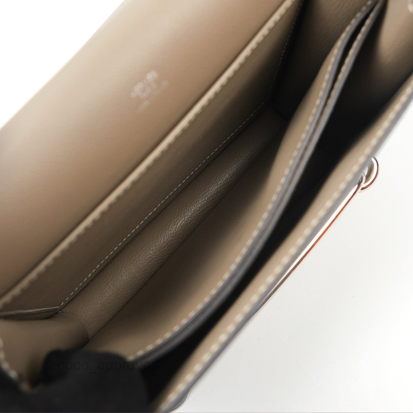 Hermès Roulis 23 Etoupe Evercolor Palladium Hardware