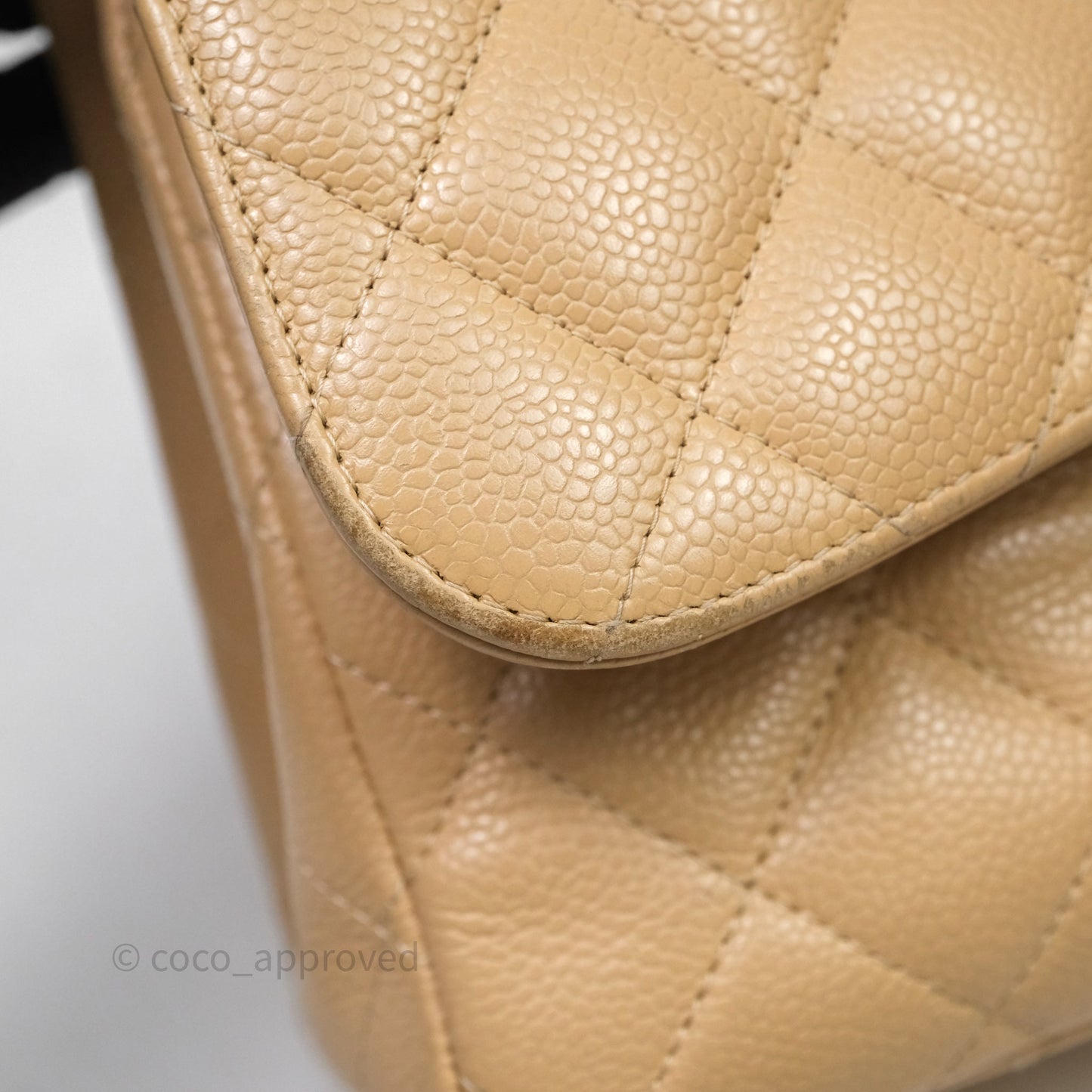 Chanel Jumbo Double Flap Beige Caviar Silver Hardware⁣⁣