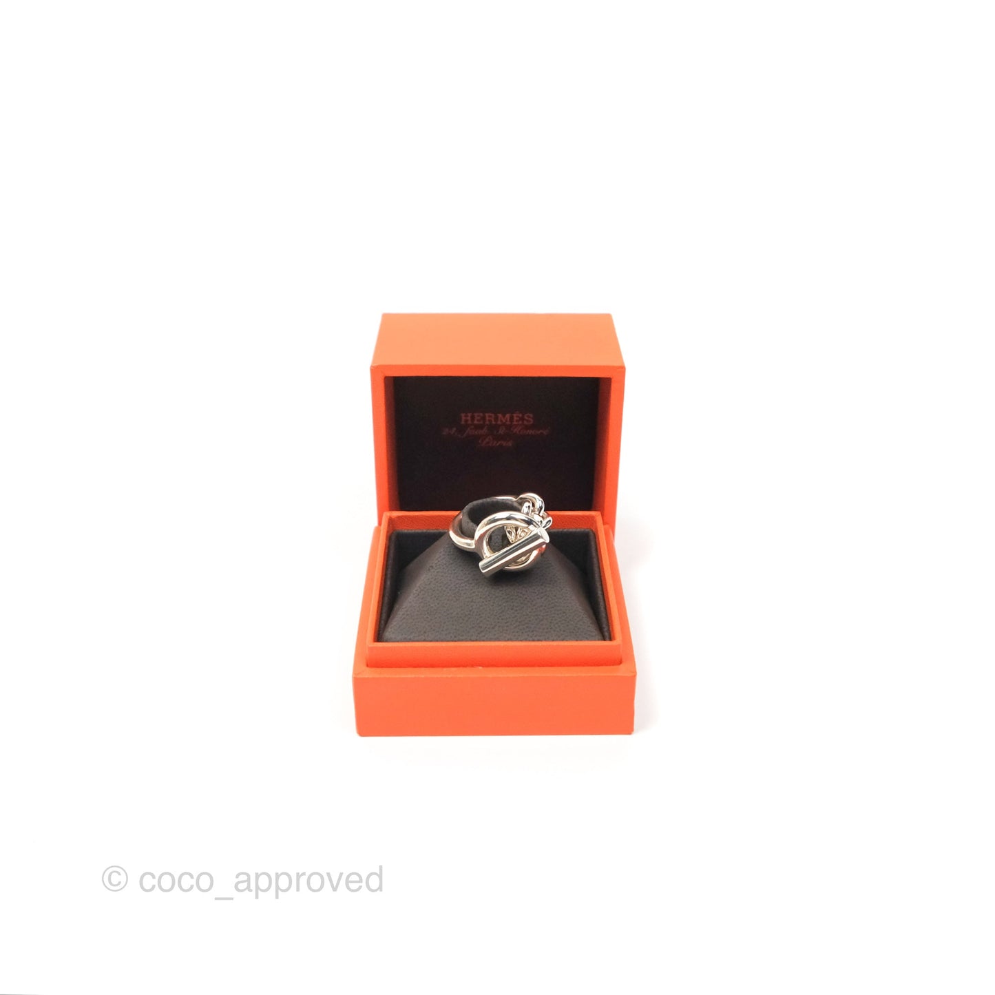 Hermes Croisette Ring Large Model Sterling Silver