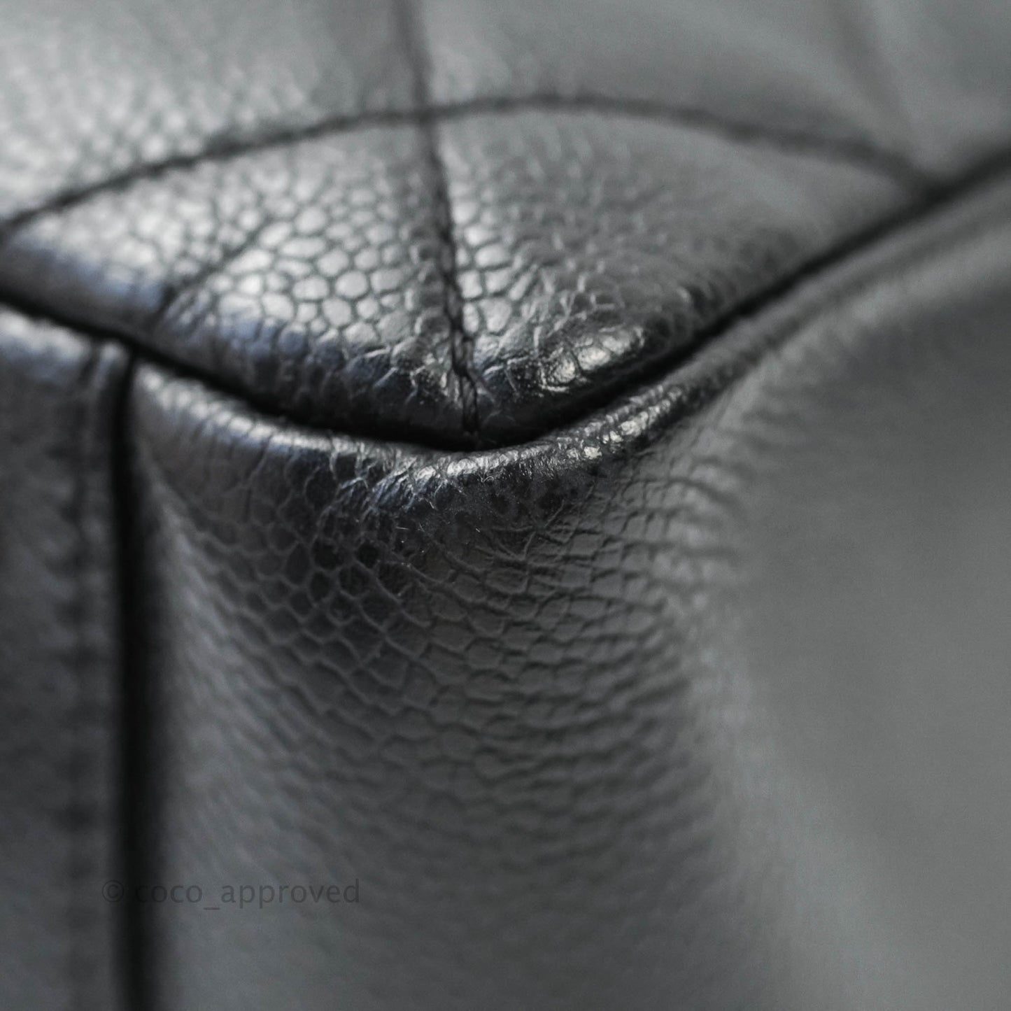 Chanel GST XL Black Caviar Silver Hardware