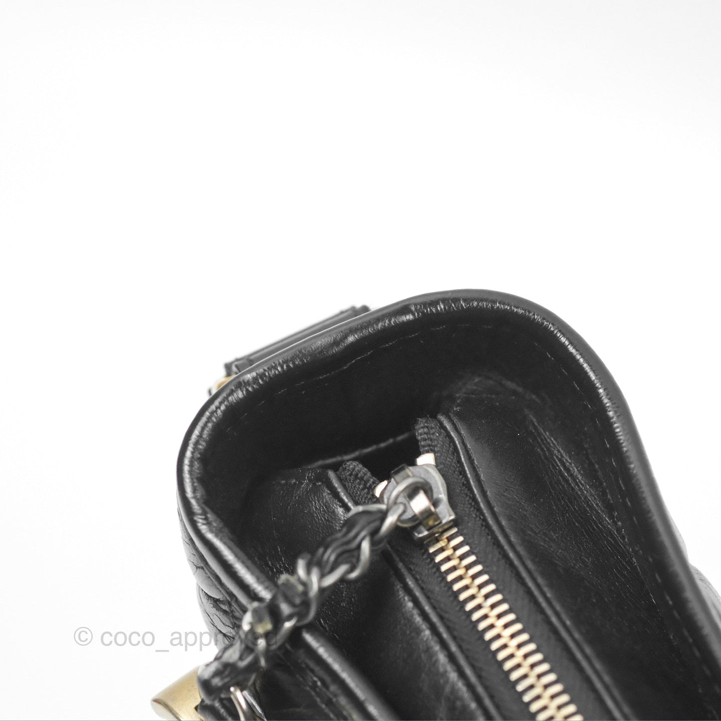 Chanel Small Gabrielle Hobo Quilted Black Aged Calfskin