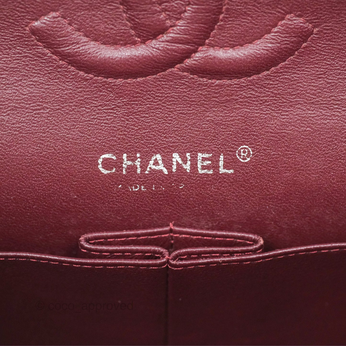 Chanel Classic M/L Medium Flap Quilted Black Lambskin Silver Hardware