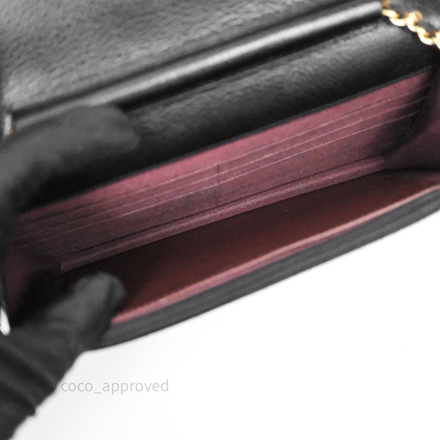 Chanel Quilted Wallet on Chain WOC Black Caviar Gold Hardware