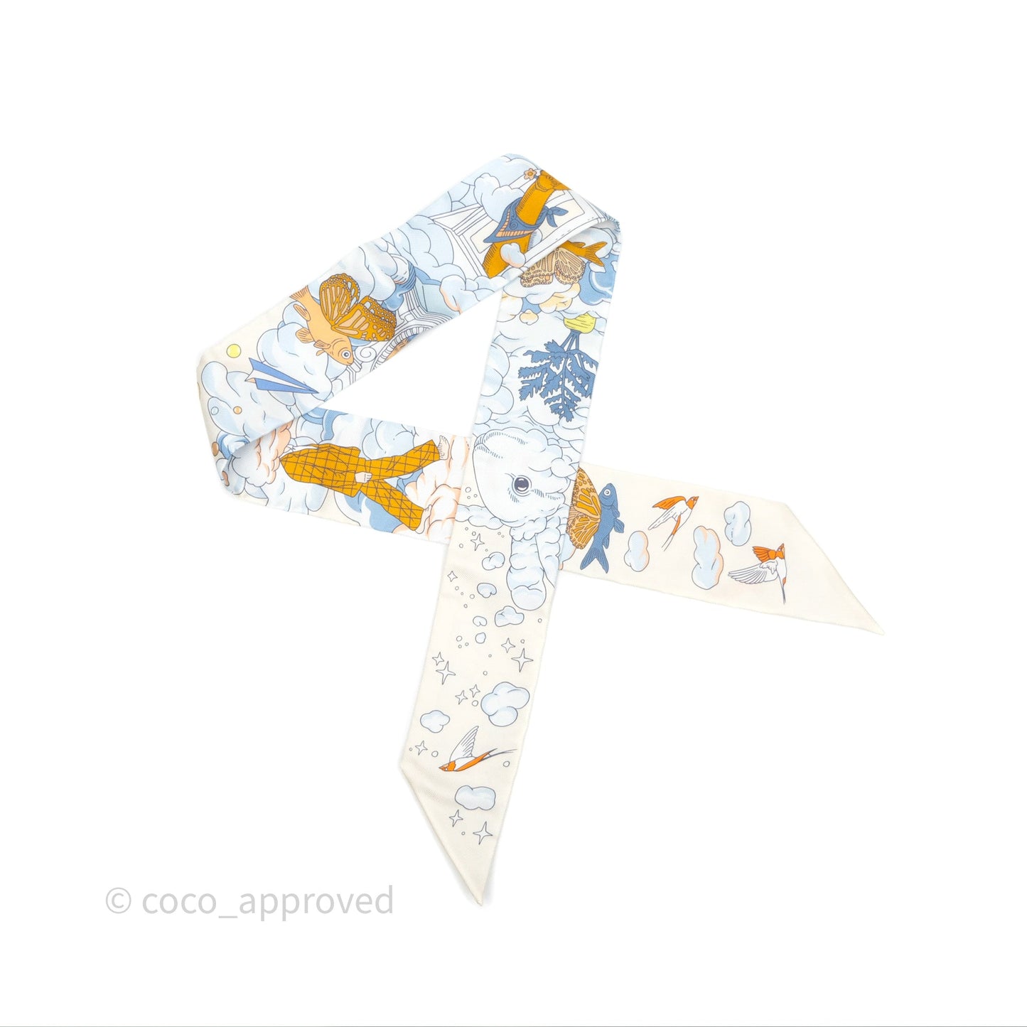 Hermès Sur Mon Nuage Silk Twilly