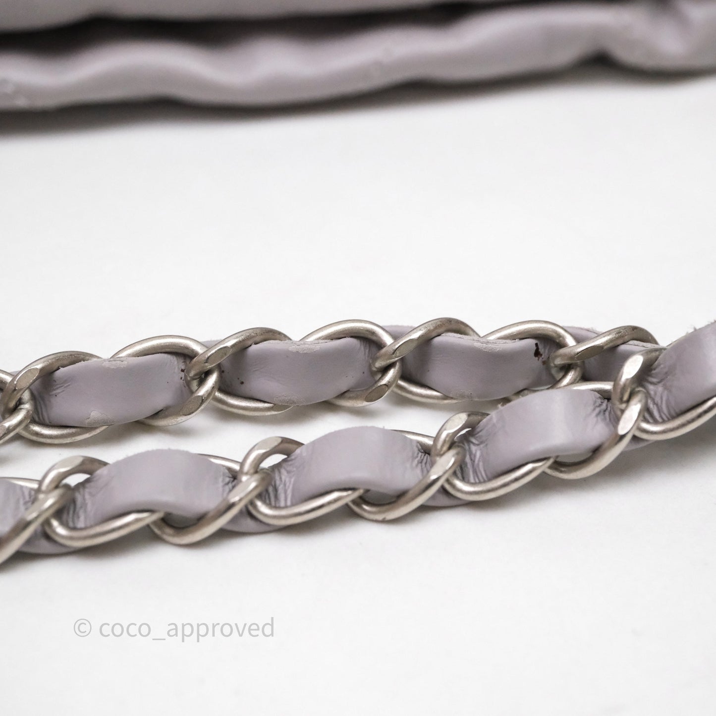 Chanel 22 Small Grey Aged Calfskin Matte Silver Hardware