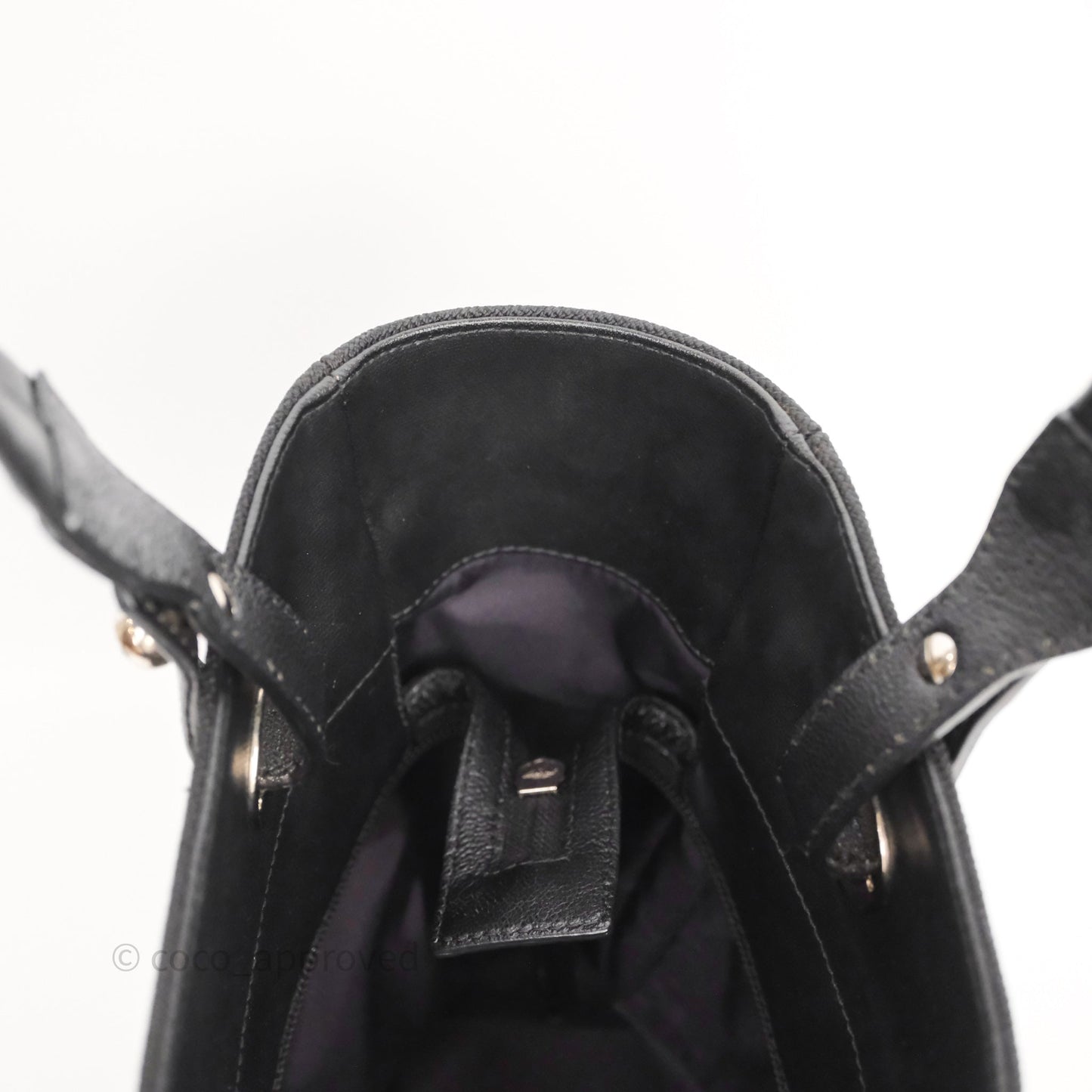 Chanel Quilted Paris Biarritz Tote PM Black Coated Canvas