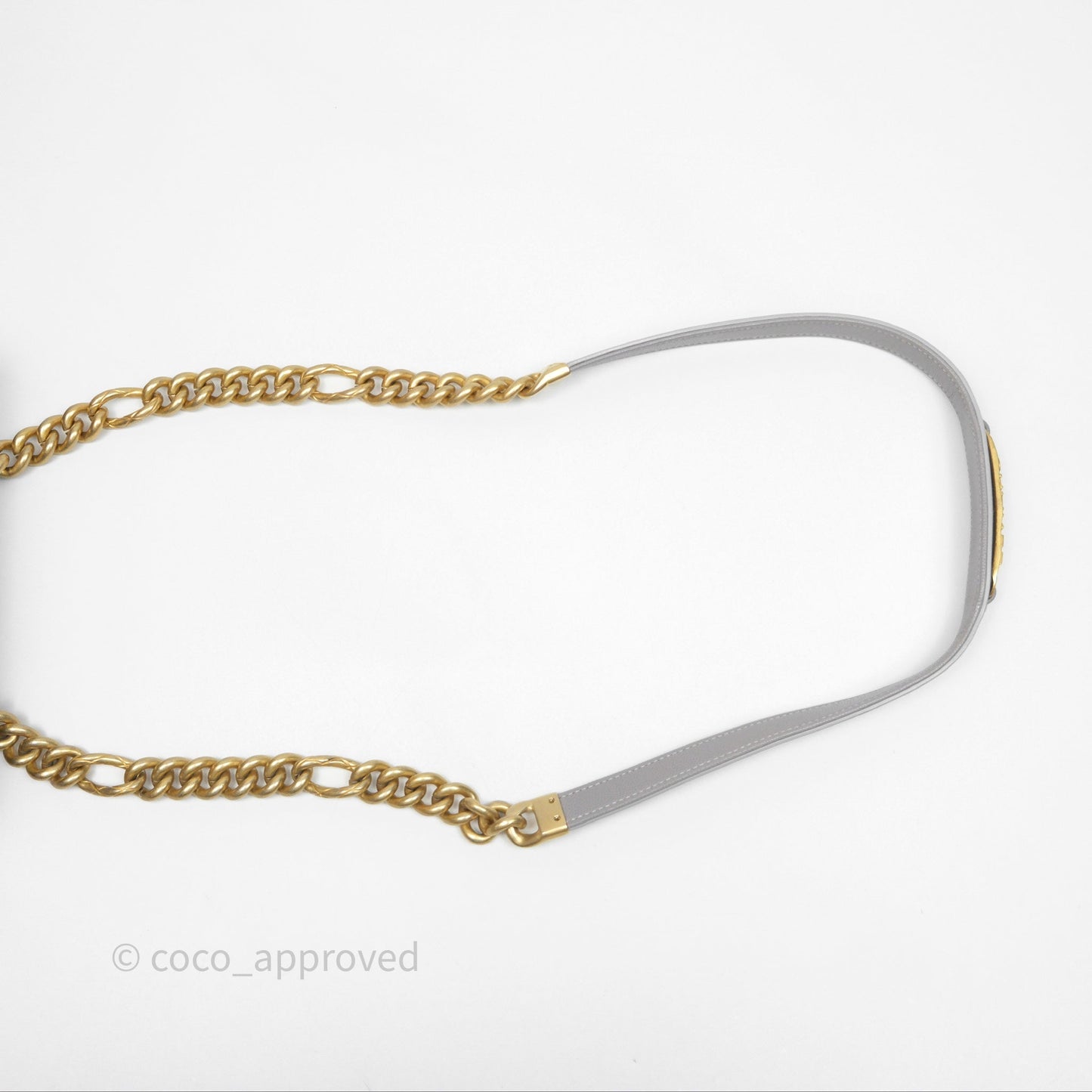 Chanel Drawstring Bucket Bag Grey Grained Calfskin Aged Gold Hardware