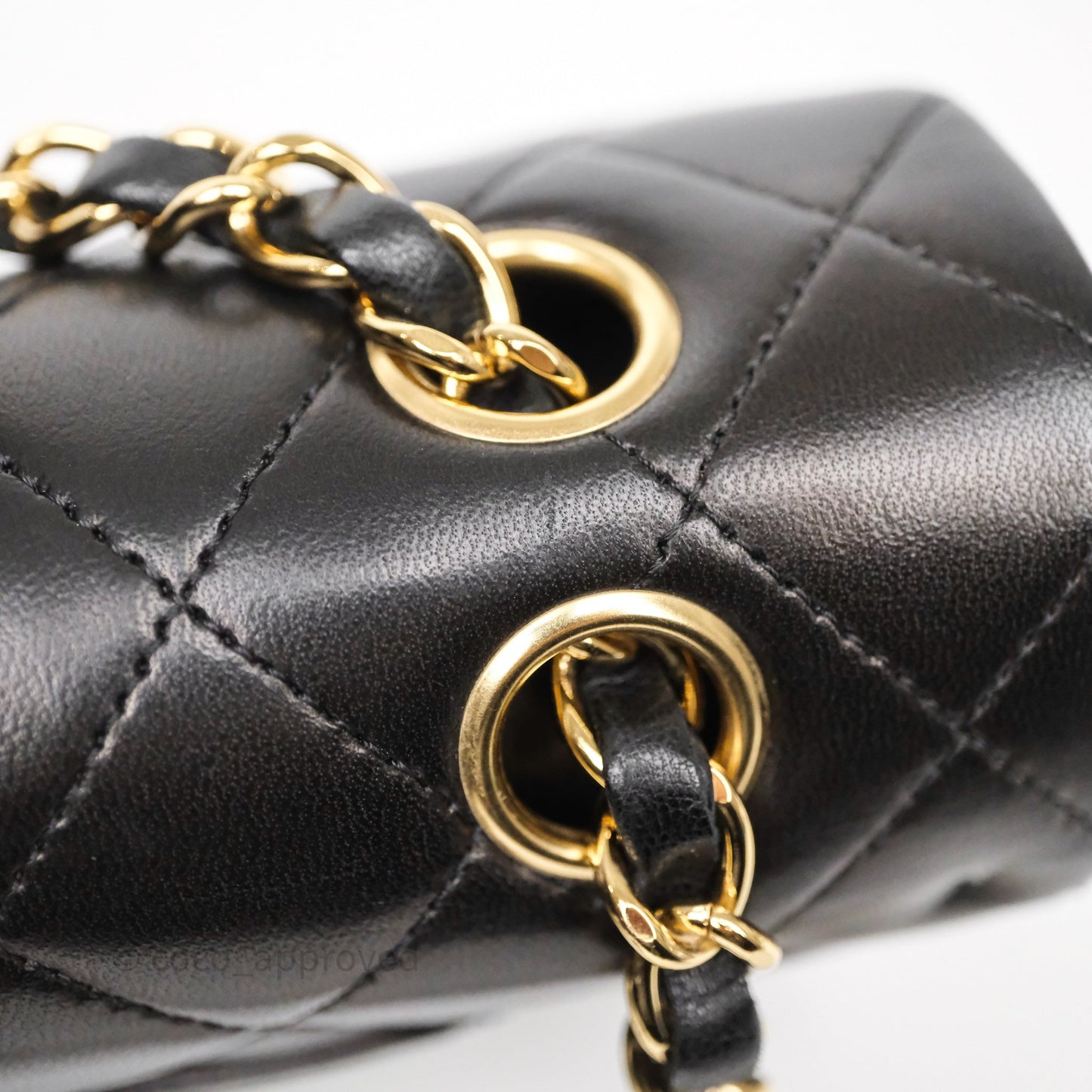 Chanel Classic M/L Medium Flap Quilted Black Lambskin Gold Hardware