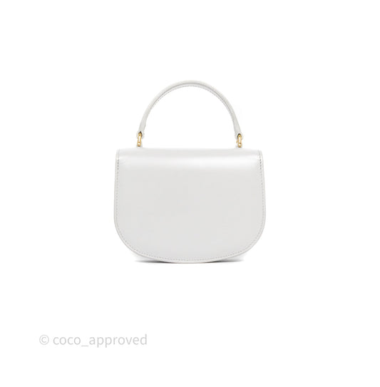 Celine Mini Besace Clea in Shiny Calfskin Grey