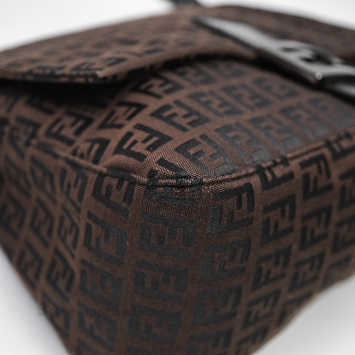Fendi Vintage Mamma Baguette Bag Zucchino Dark Brown/ Black