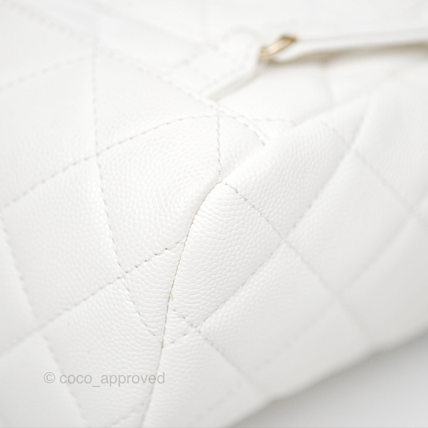 Chanel Mini Urban Spirit Backpack White Caviar Gold Hardware 23S