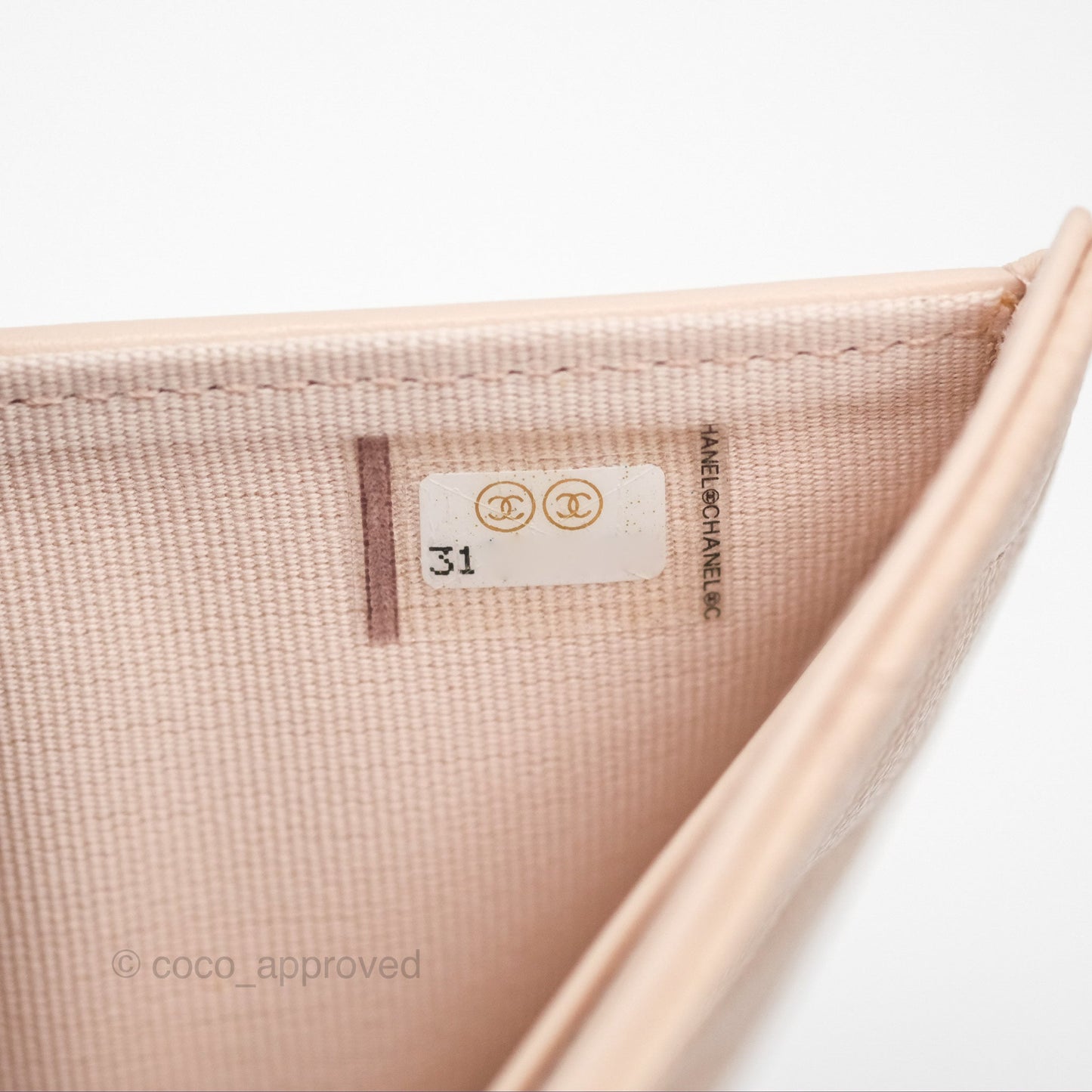 Chanel Classic Short Flap Wallet Beige Pink Caviar Gold Hardware