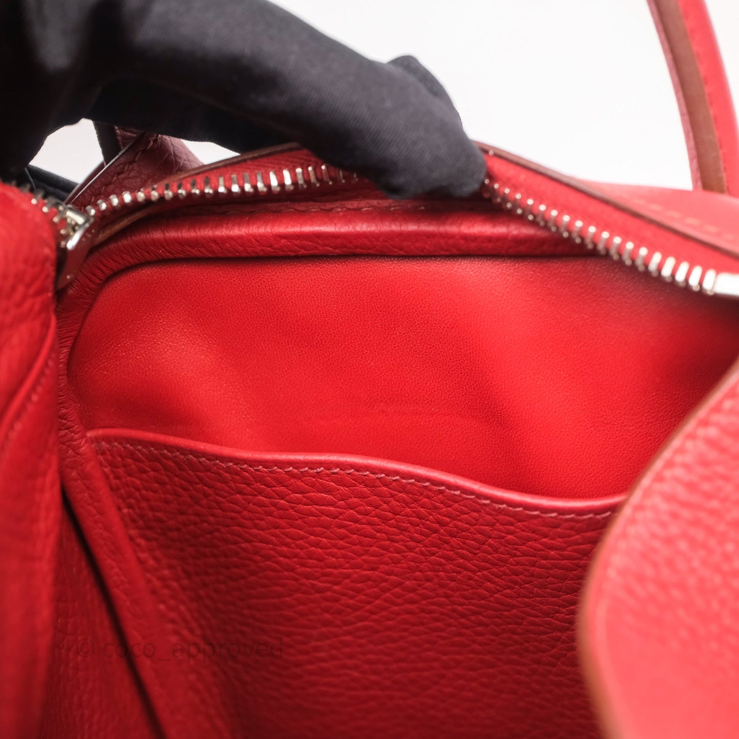 Hermès Lindy 30 Rouge Garance 54 Clemence Palladium Hardware
