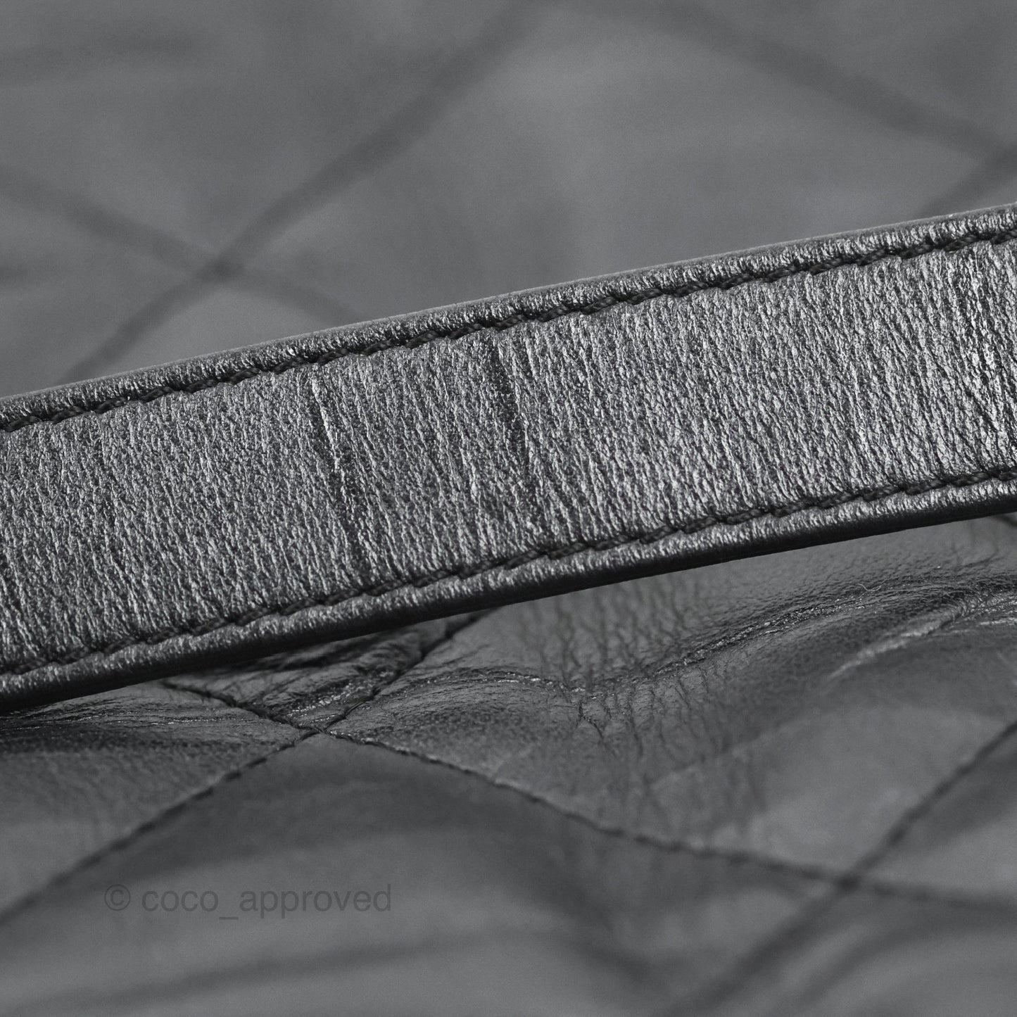 Chanel Ground Control Flap Backpack Quilted Iridescent Dark Grey Aged Calfskin Silver Hardware