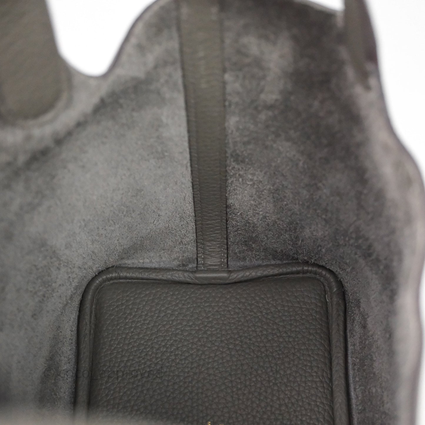 Hermès Picotin 18 Gris Meyer 0L Clemence Gold Hardware
