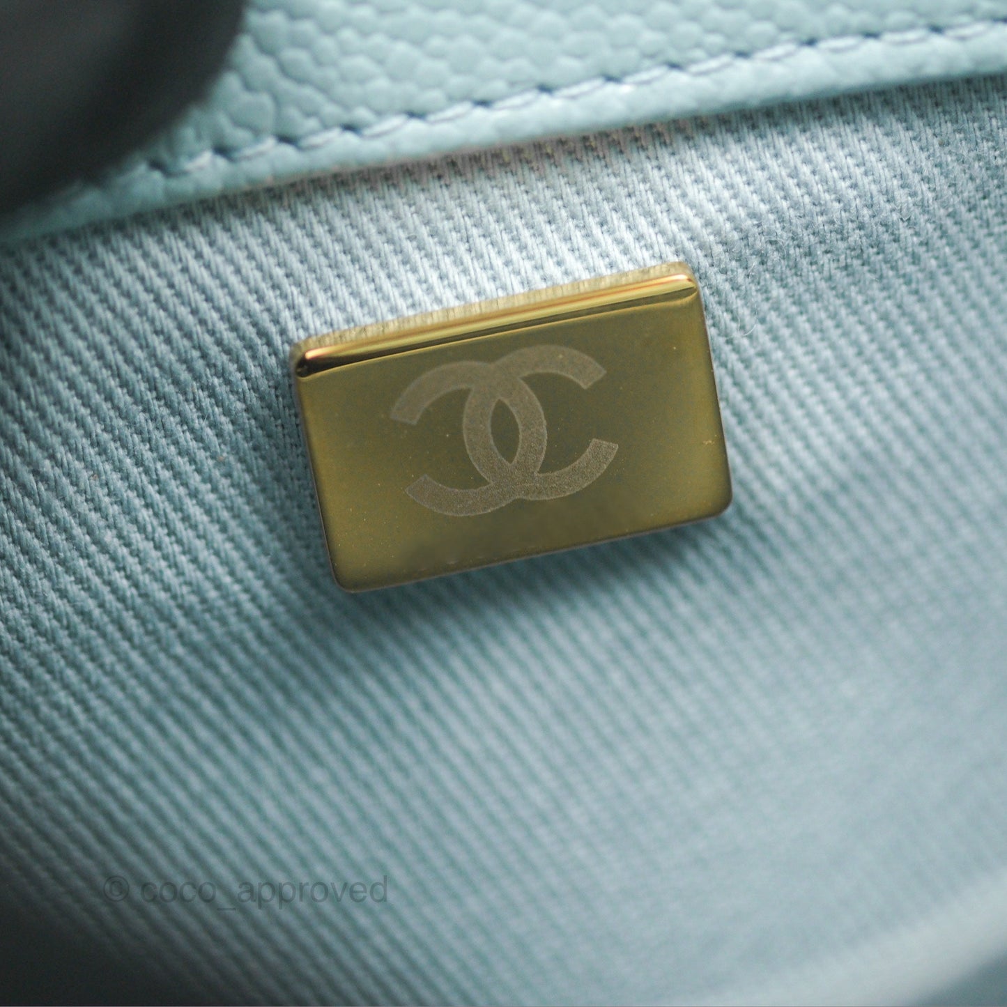 Chanel Quilted Small Business Affinity Flap Blue Caviar Gold Hardware