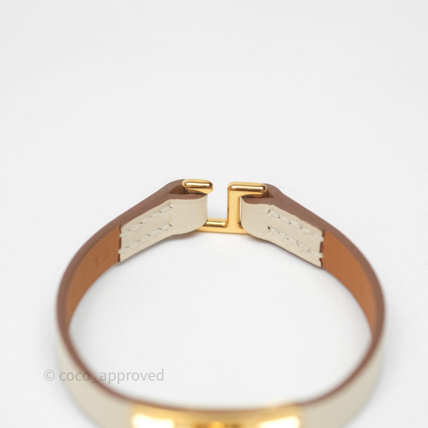Hermès Rivale Mini Bracelet Nata Swift Gold Hardware