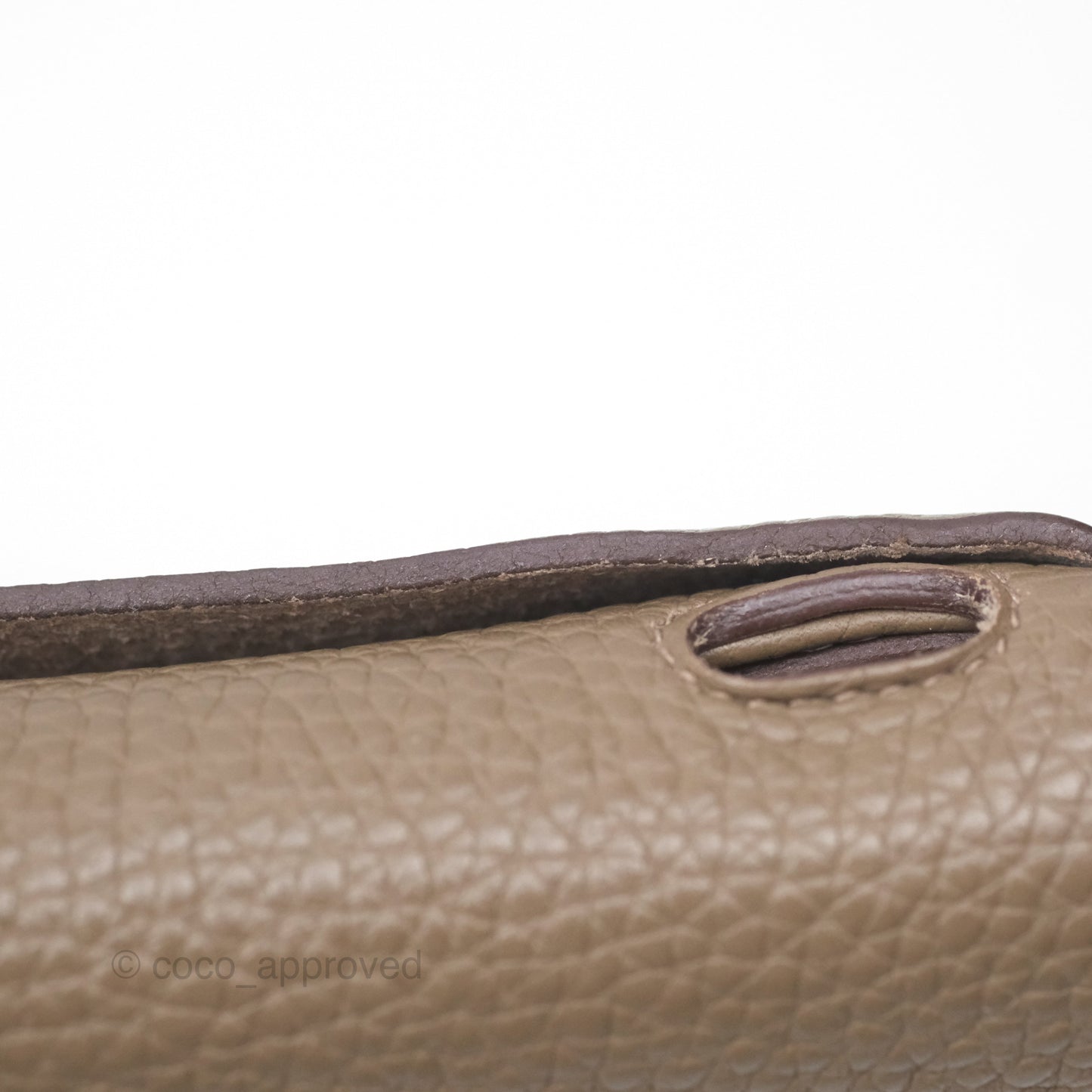 Hermès Halzan 31 Etoupe Clemence Palladium Hardware