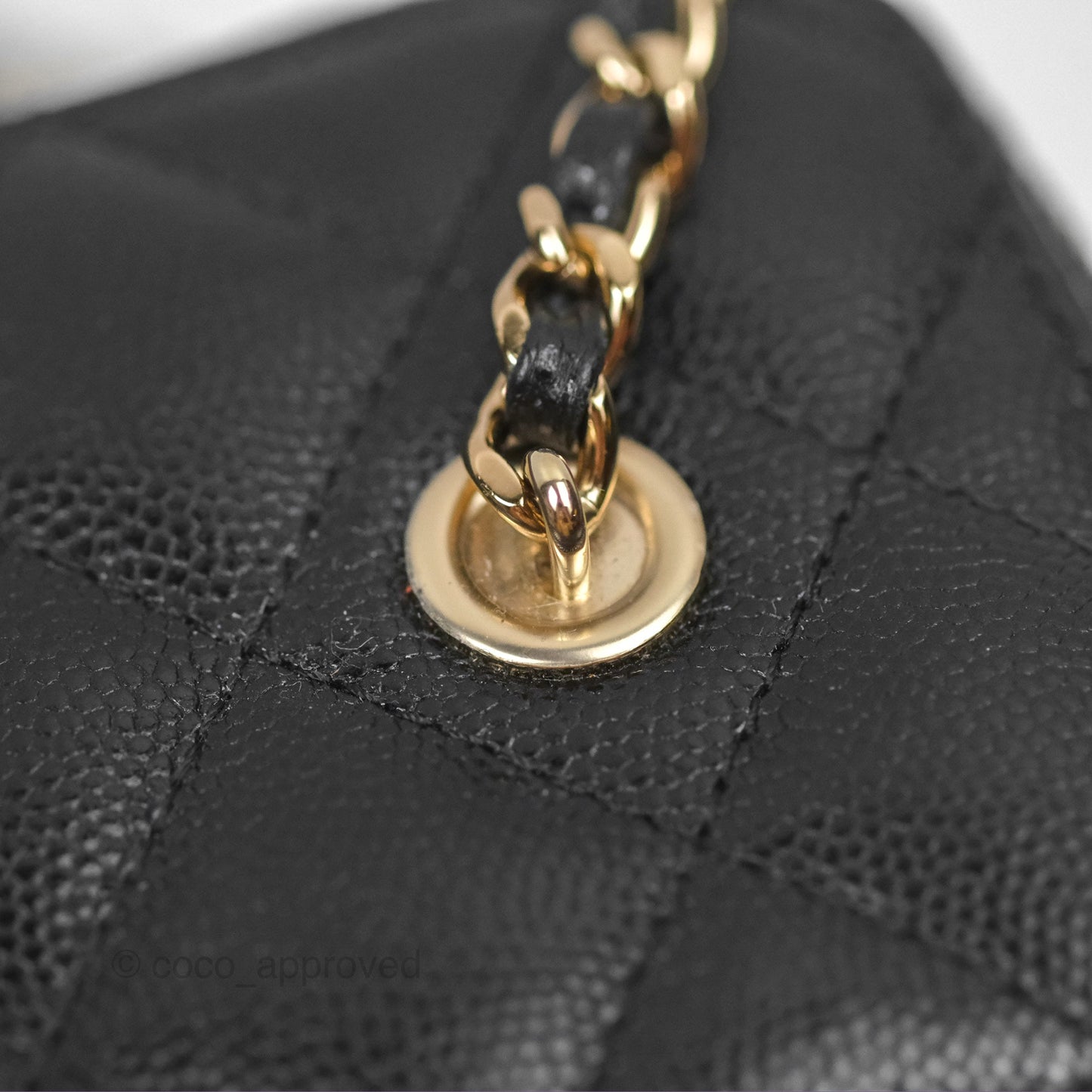 Chanel Vanity Rectangular Black Caviar Gold Hardware