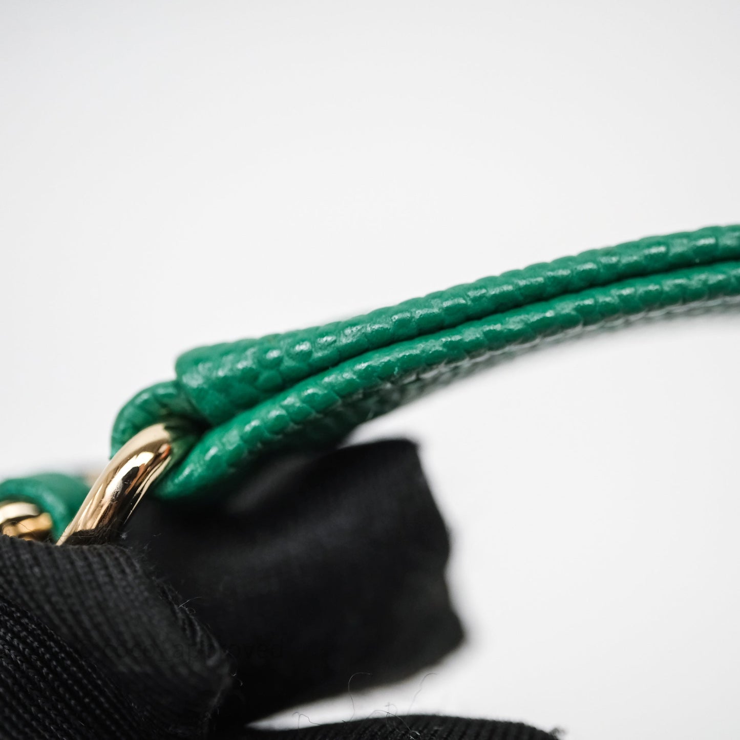 Chanel Mini Coco Handle Quilted Green Caviar Gold Hardware
