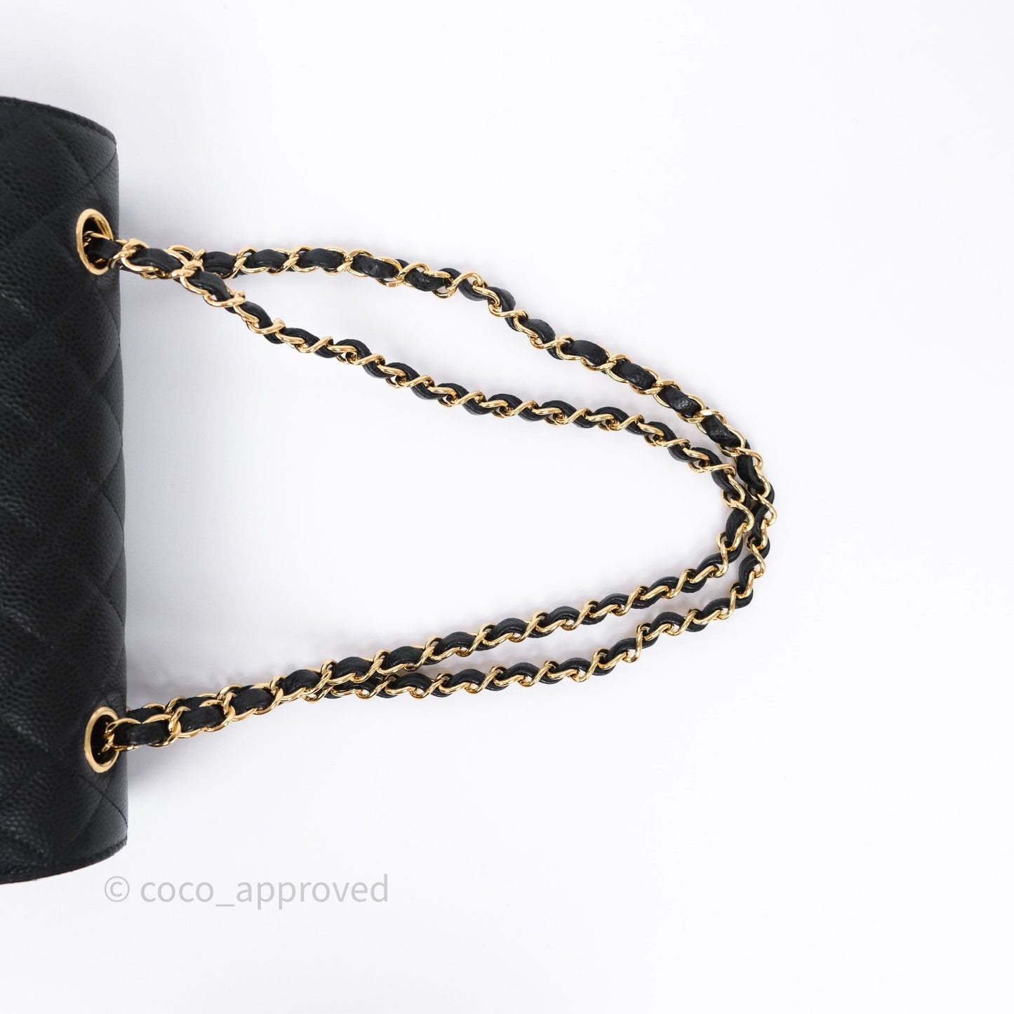Chanel Small Classic Flap Quilted Black Caviar Gold Hardware