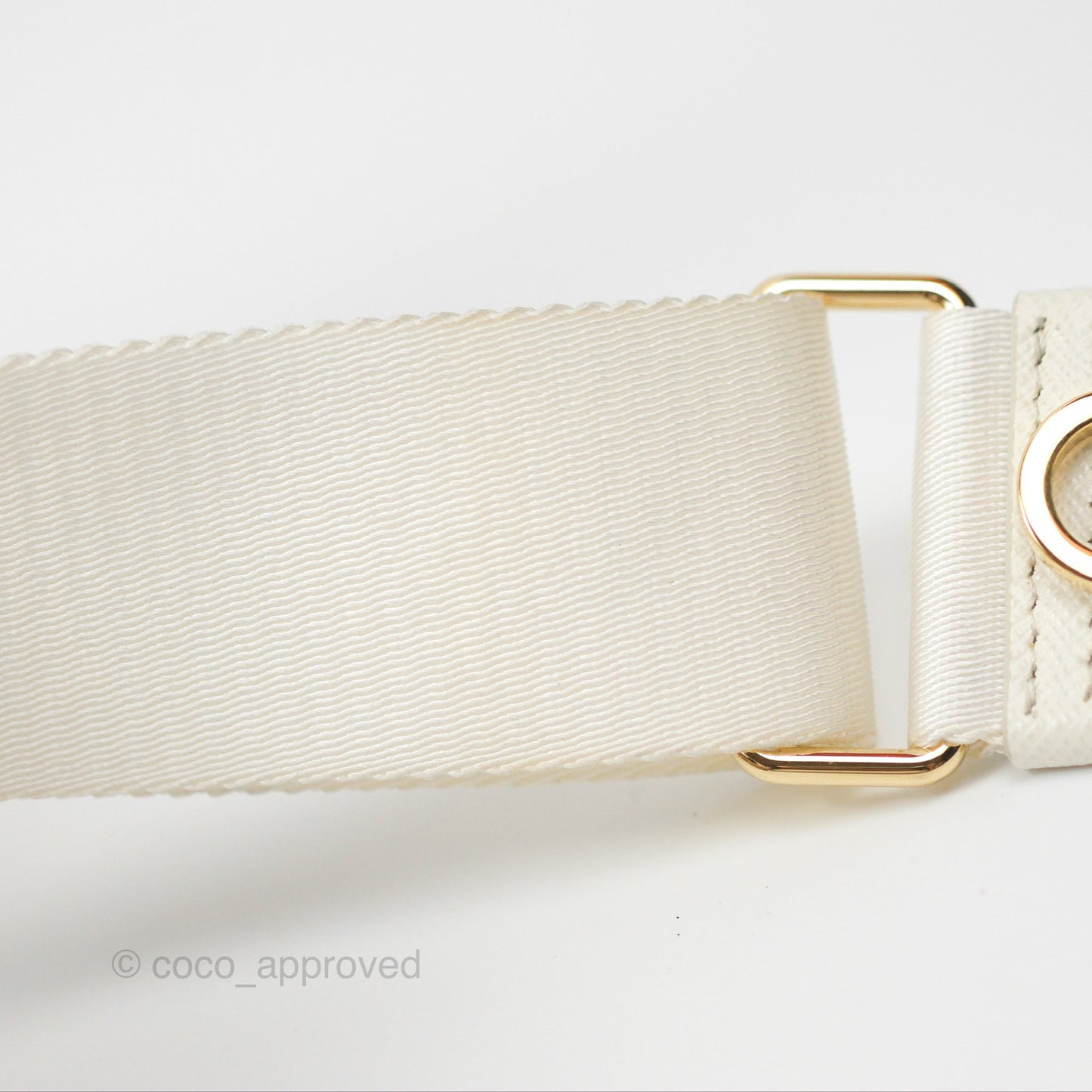 Prada Re-Edition 2005 Ivory White Saffiano Leather Bag Gold Hardware