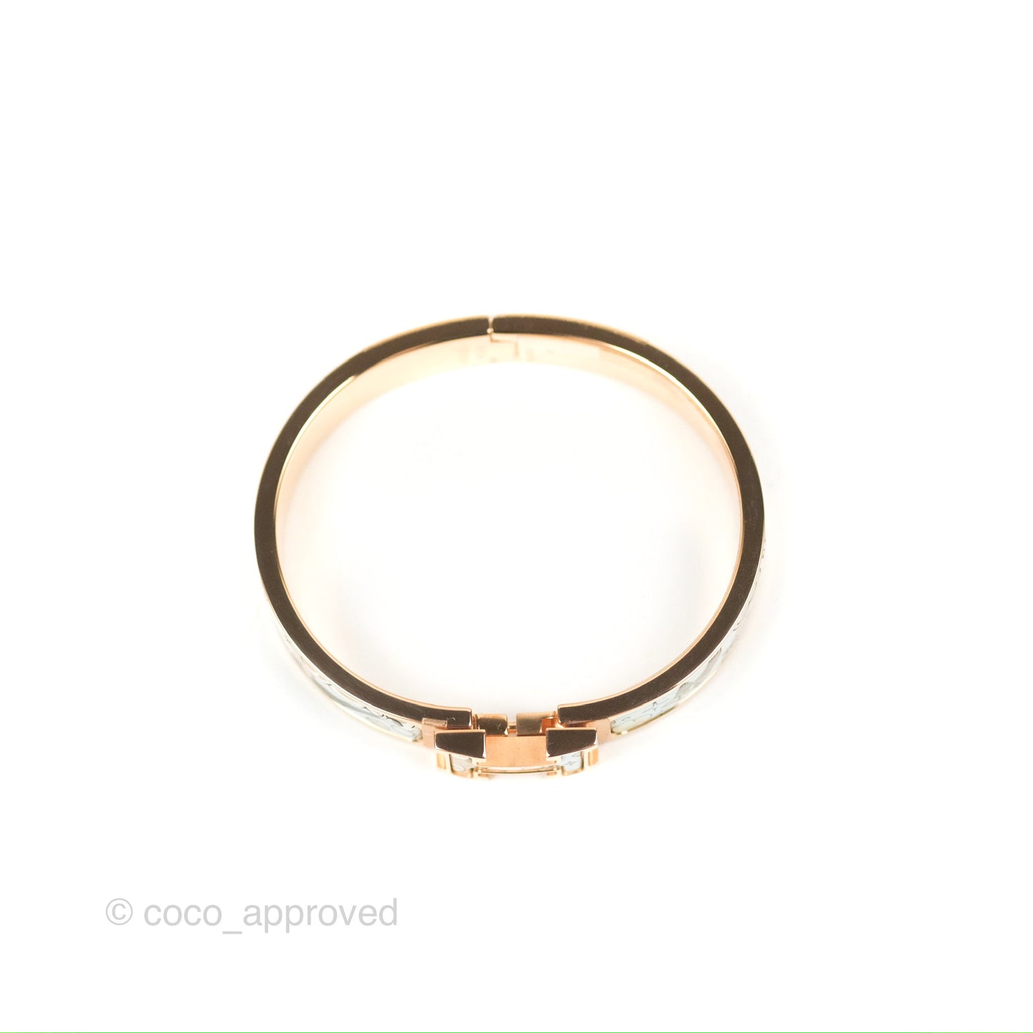 Hermes Clic H Dans les Nuages Bracelet Songe Pastel Rose Gold Hardware