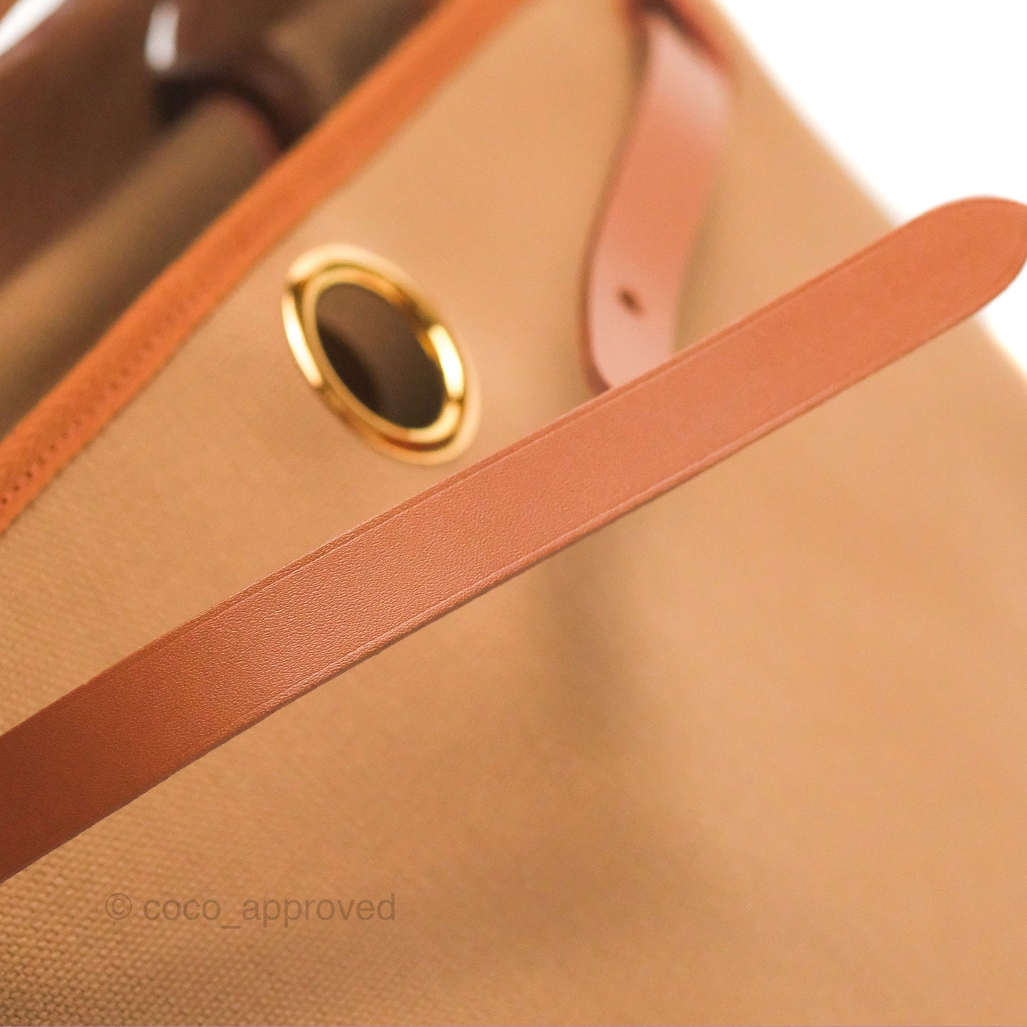 Hermès Herbag Zip Retourne 31 Chai 0M/Fauve 34 Canvas Gold Hardware