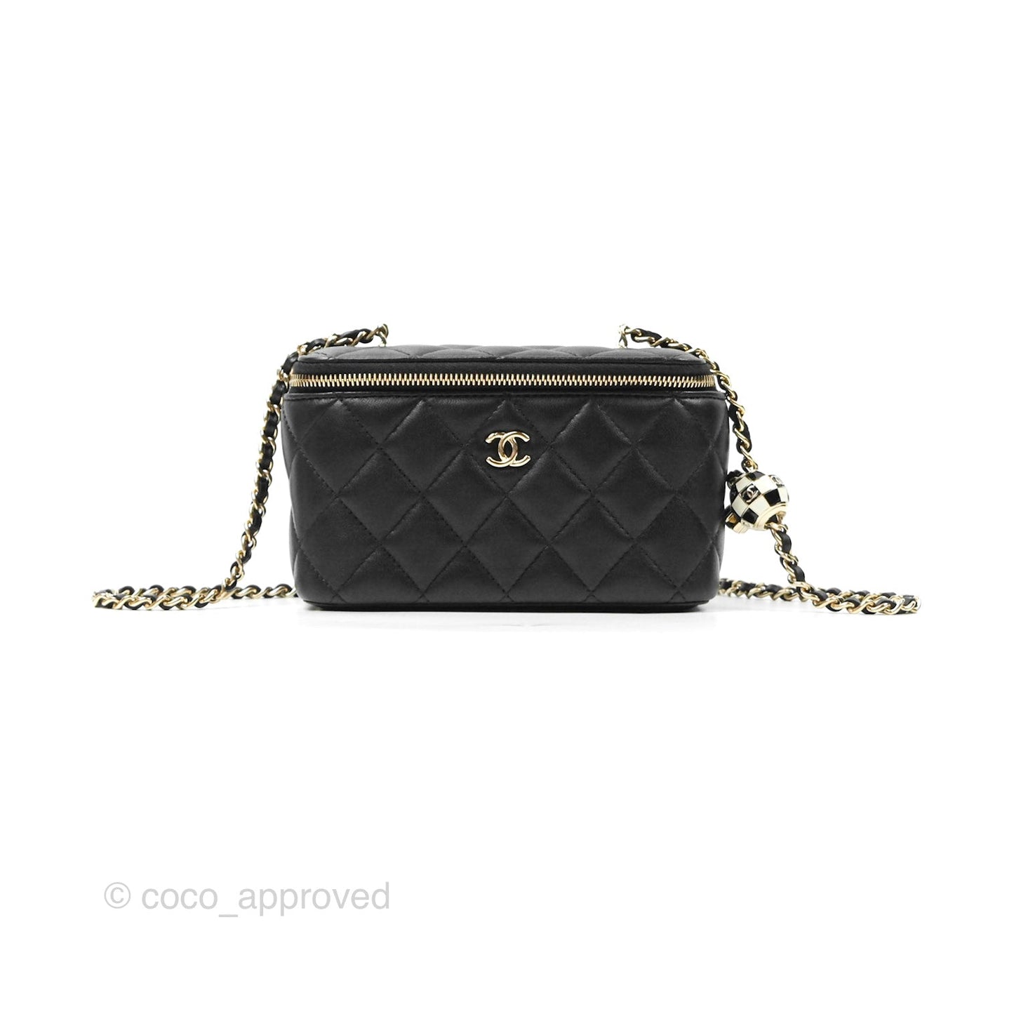 Chanel Ball Crush Vanity with Chain Black Lambskin Gold Hardware