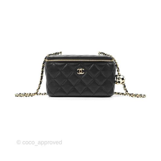 Chanel Ball Crush Vanity with Chain Black Lambskin Gold Hardware