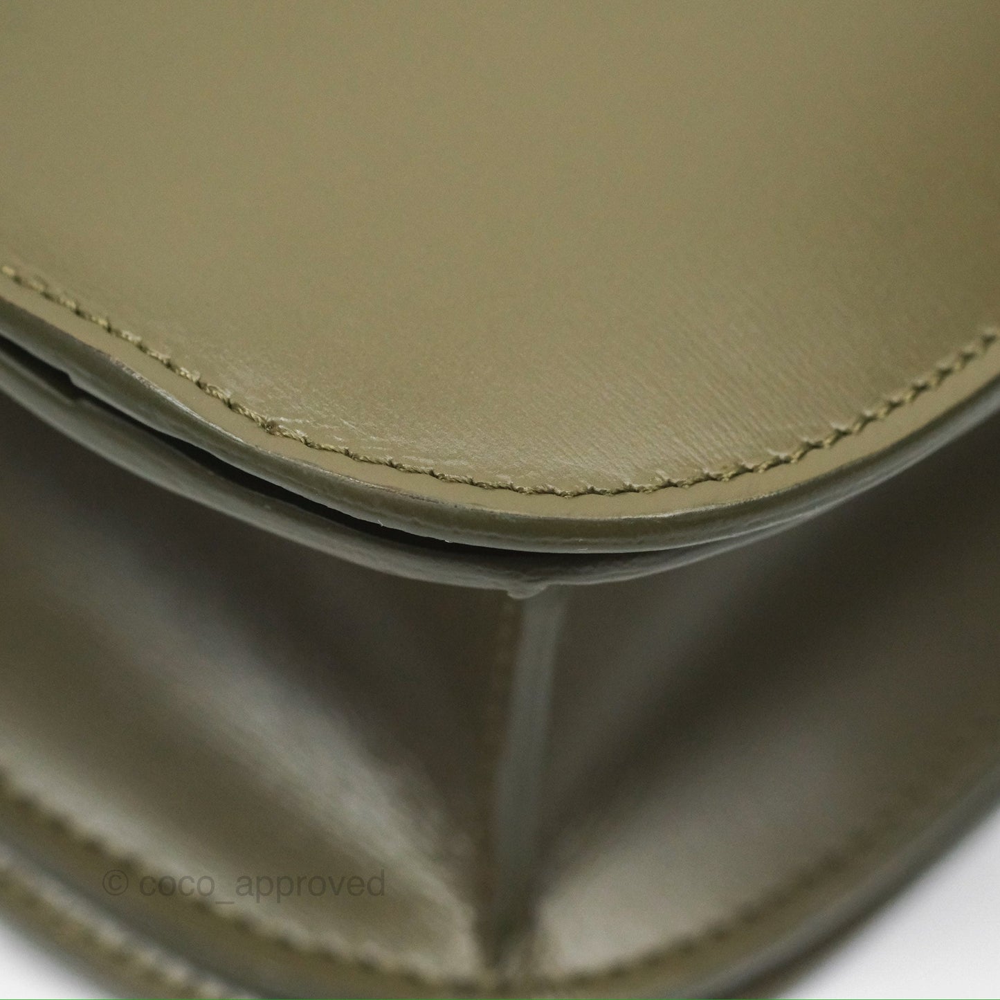 Celine Medium Classic Box Flap Dark Olive Green Box Calfskin Gold Hardware