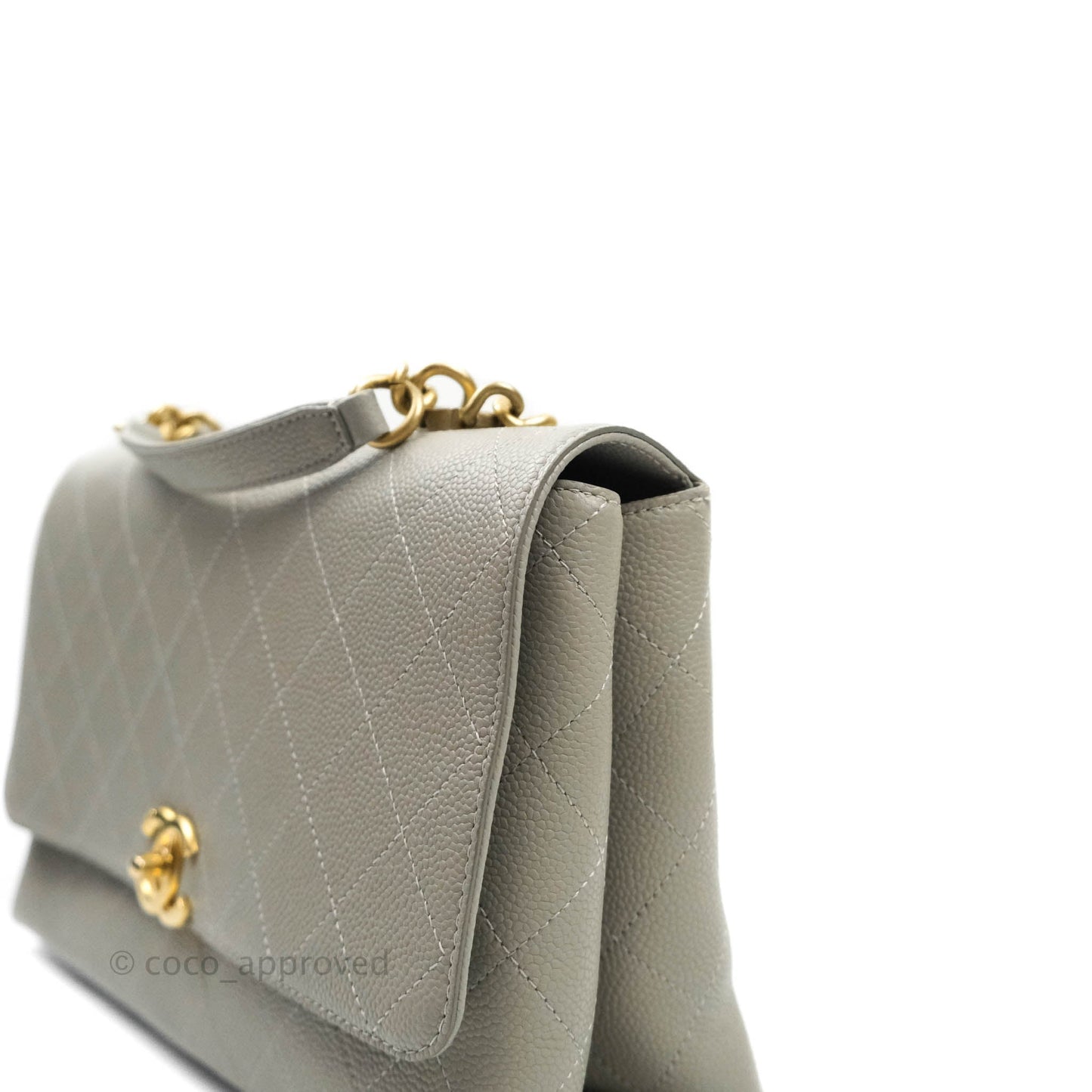 Chanel Chic Affinity Medium Grained Calfskin Grey Aged Gold Hardware