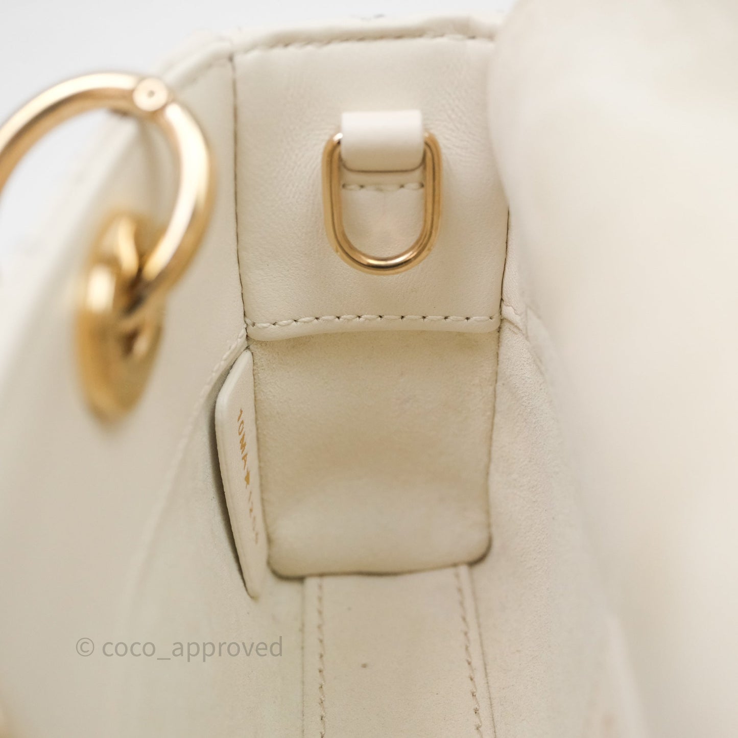 Christian Dior Micro Lady D-Joy Bag Latte Cannage Lambskin Gold Hardware