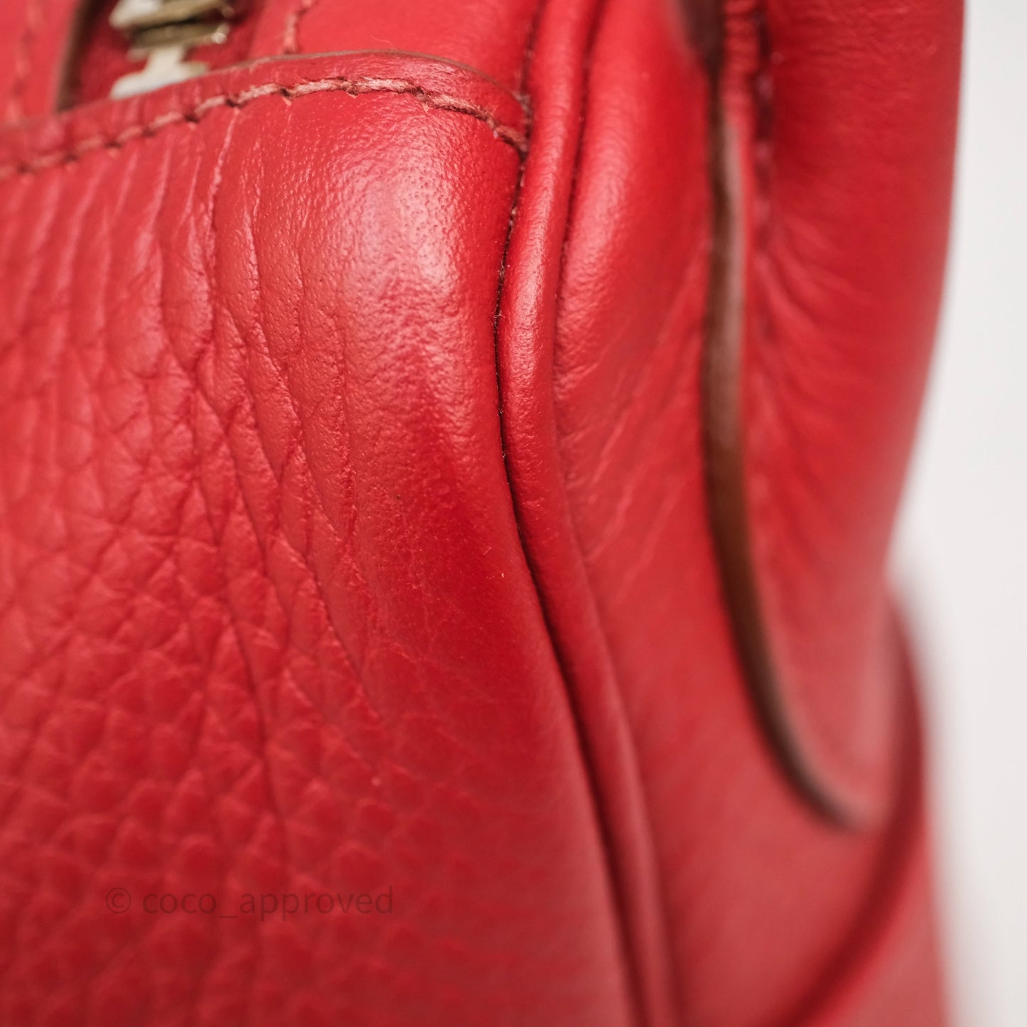 Hermès Lindy 30 Rouge Garance 54 Clemence Palladium Hardware