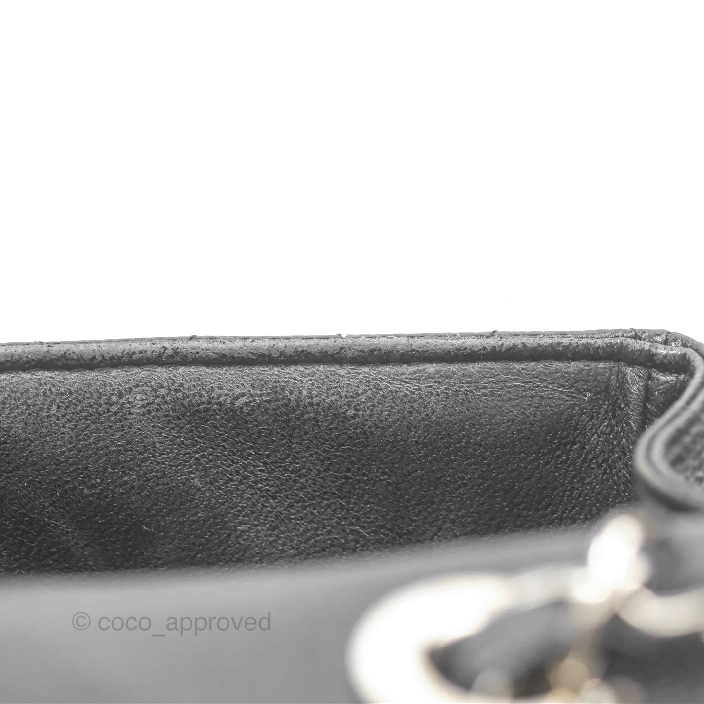 Chanel Classic Vintage Jumbo Single Flap Black Caviar Silver Hardware