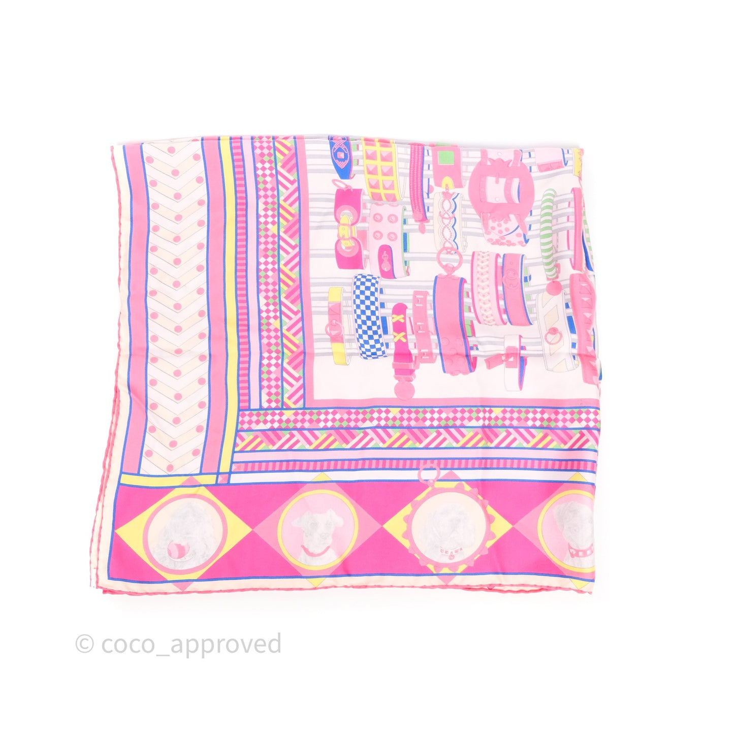 Hermès Colliers et Chiens Wash Scarf 90