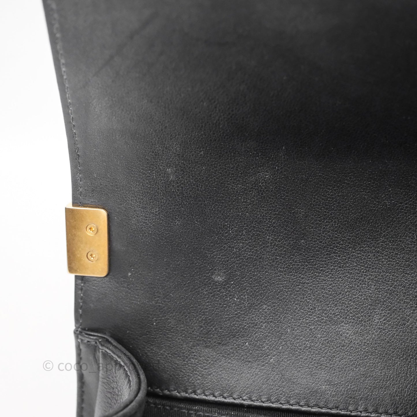 Chanel Small Boy Black Lambskin Aged Gold Hardware