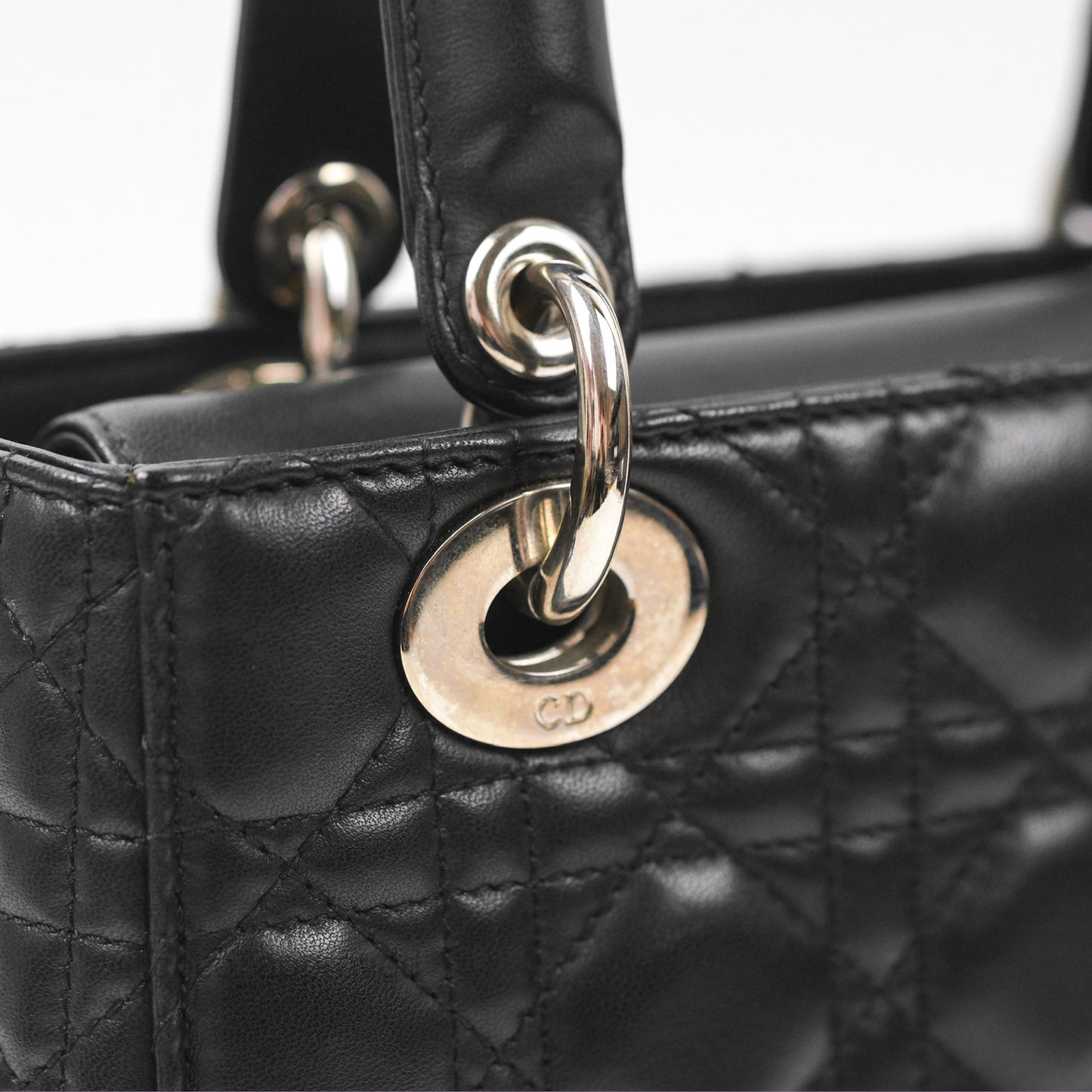 Christian Dior My ABCDior Lady Dior Bag Cannage Lambskin Black Gold Hardware