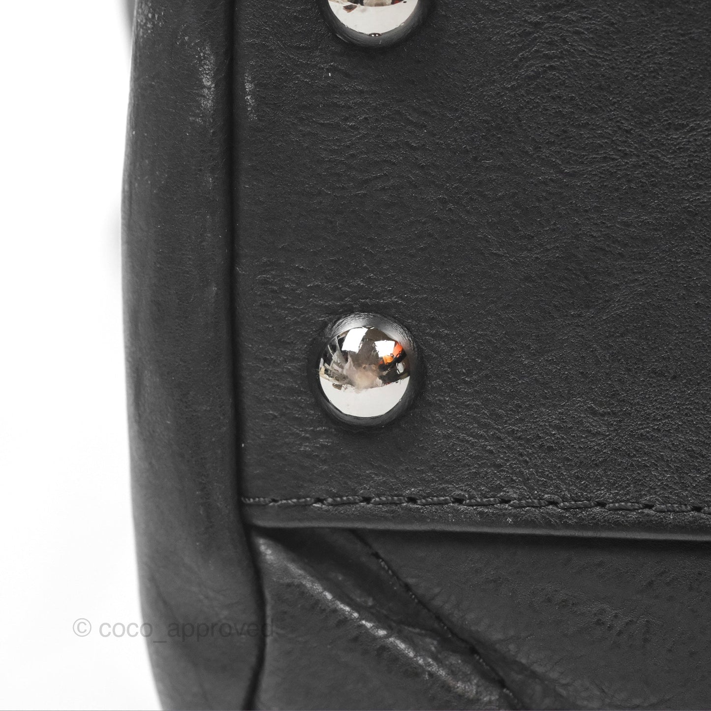 Chanel Large Hamptons Shopping Tote Black Washed Calfskin