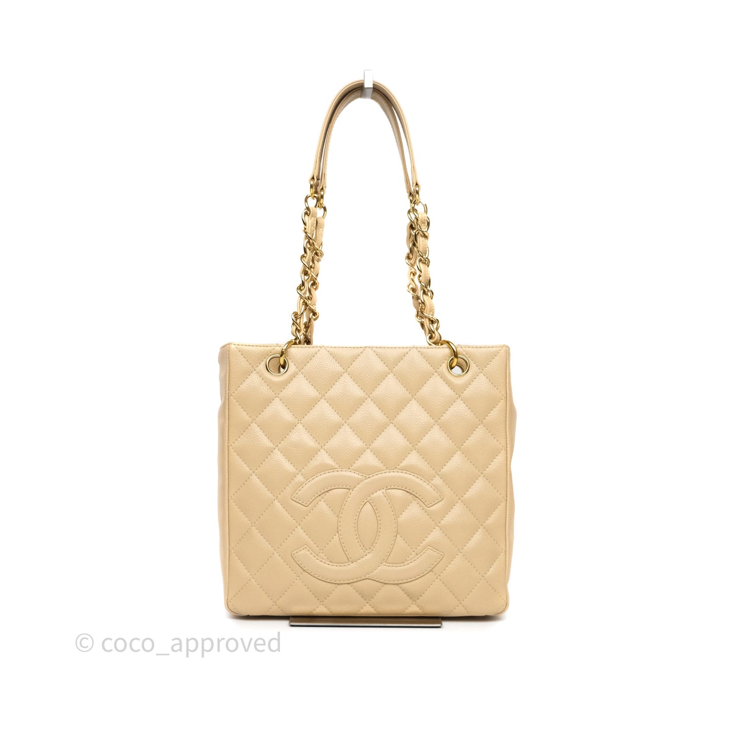Chanel PST Tote Beige Caviar Gold Hardware