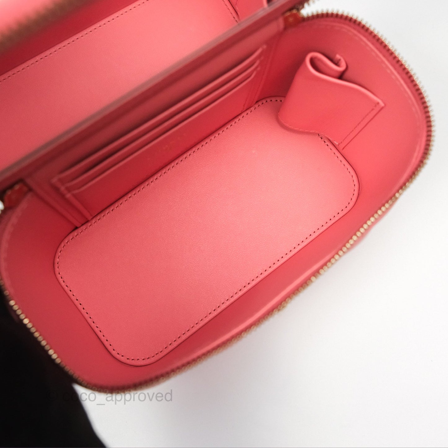 Chanel Vanity Rectangular Top Handle Pink Lambskin Gold Hardware