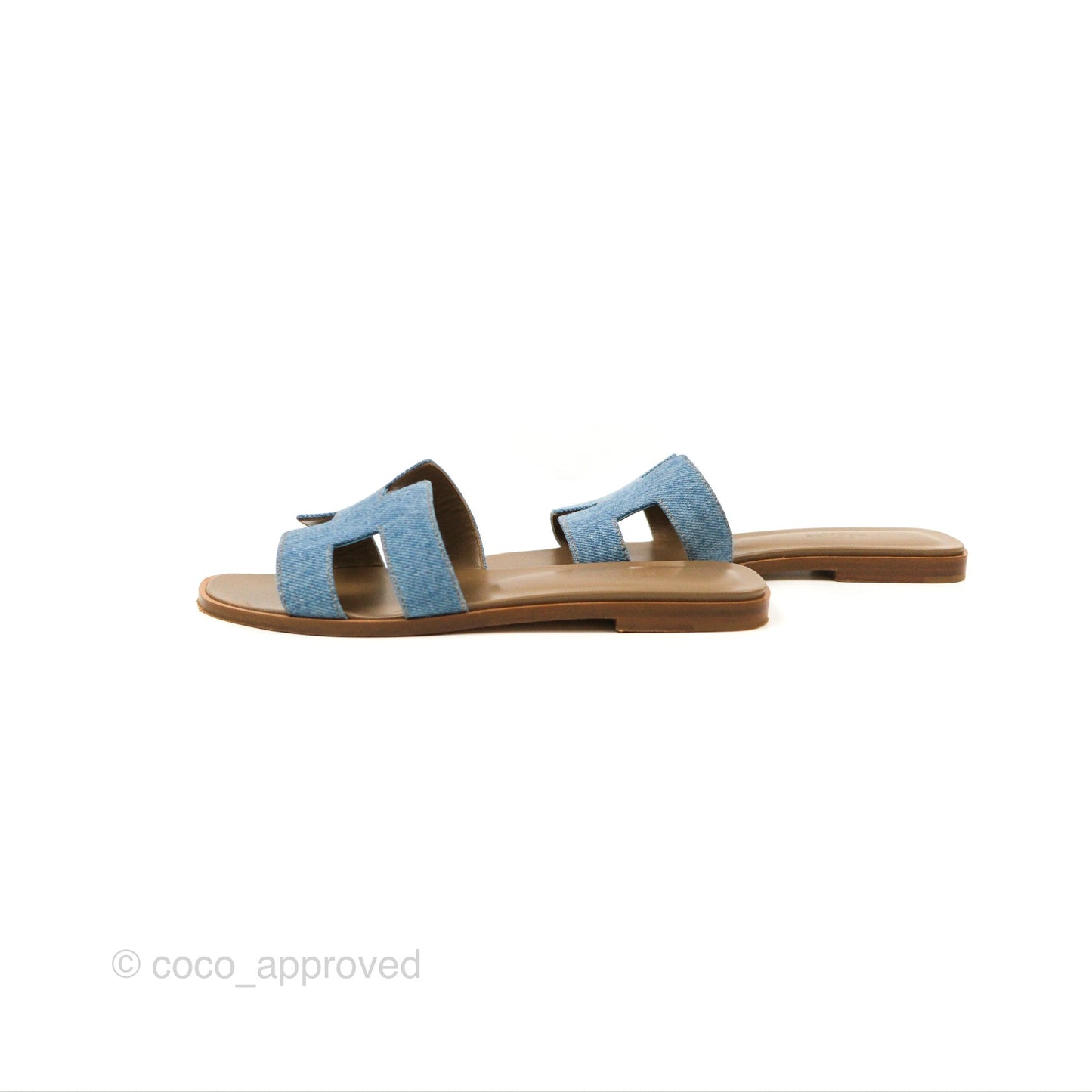 Hermès Oran Sandals Denim Size 37.5