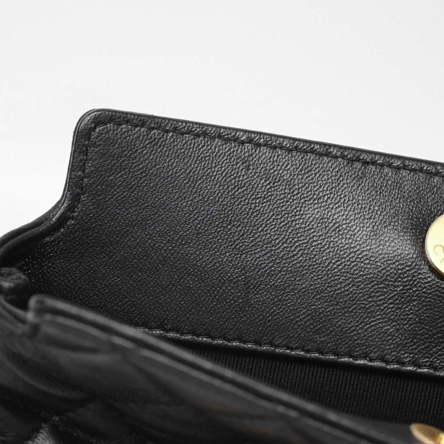 Chanel Clutch With Chain Black Lambskin Gold Hardware 23A