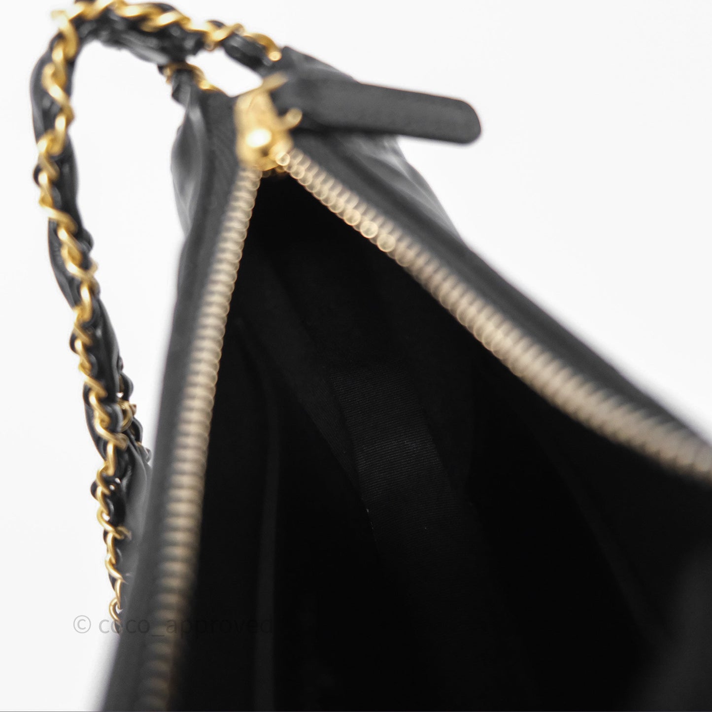 Chanel Hobo Bag Black Aged Calfskin Aged Gold Hardware