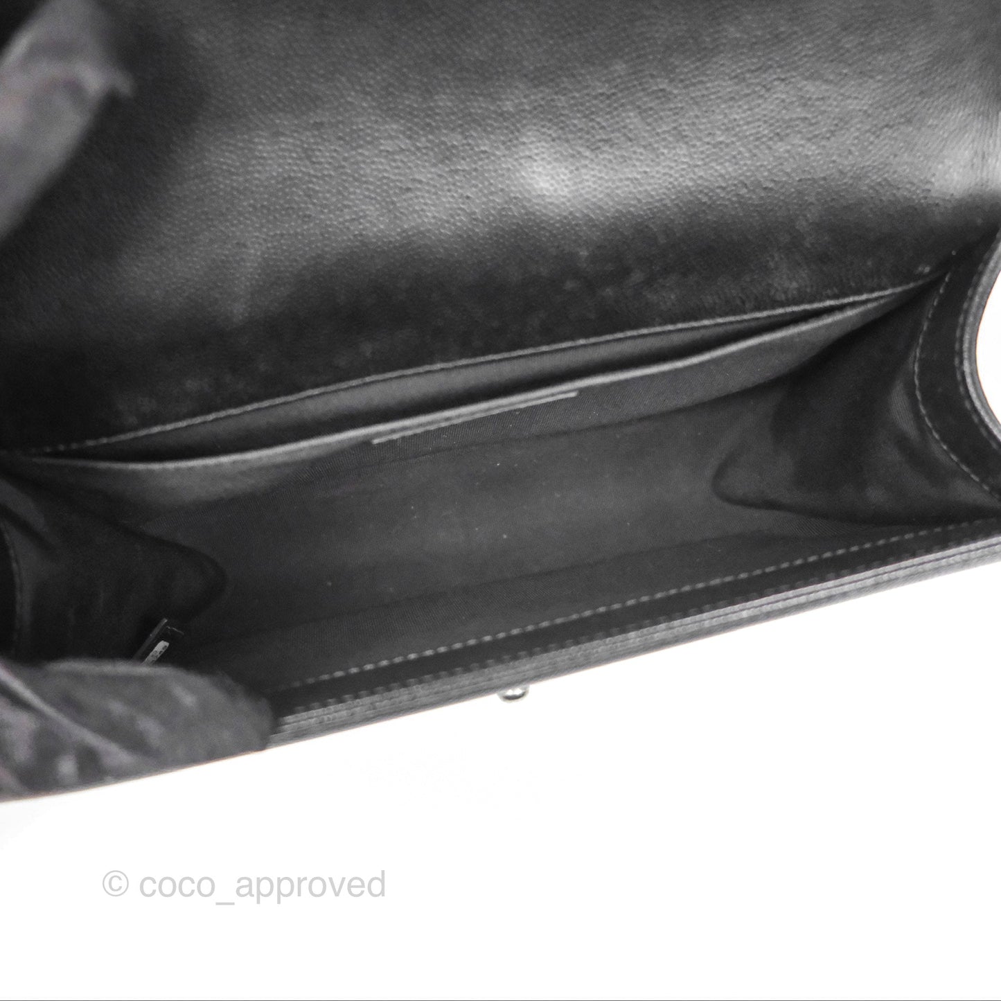 Chanel Medium Boy Quilted Black Caviar Ruthenium Hardware